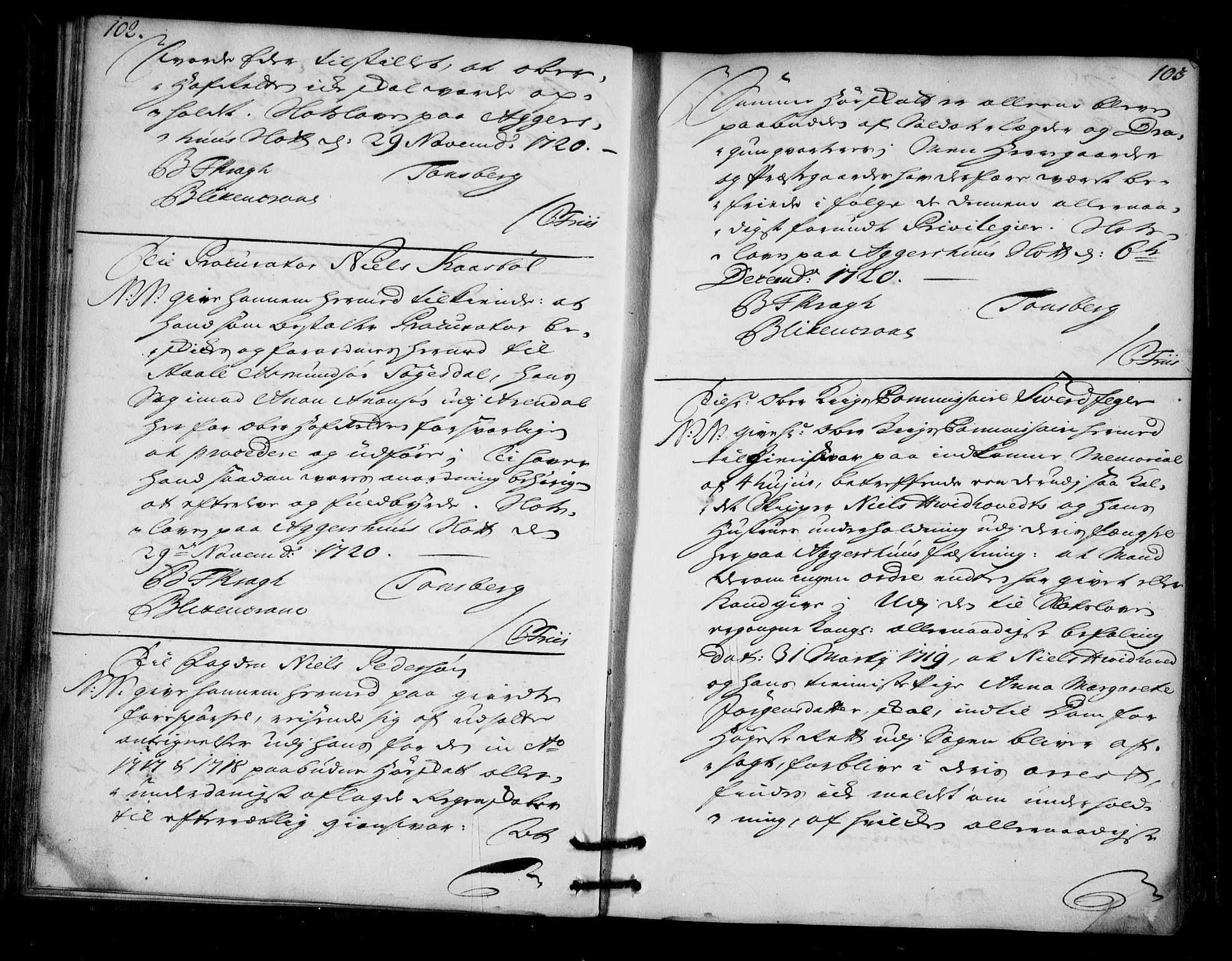 Stattholderembetet 1572-1771, AV/RA-EA-2870/Bd/L0013: Ordreprotokoll, 1720-1722, p. 102-103