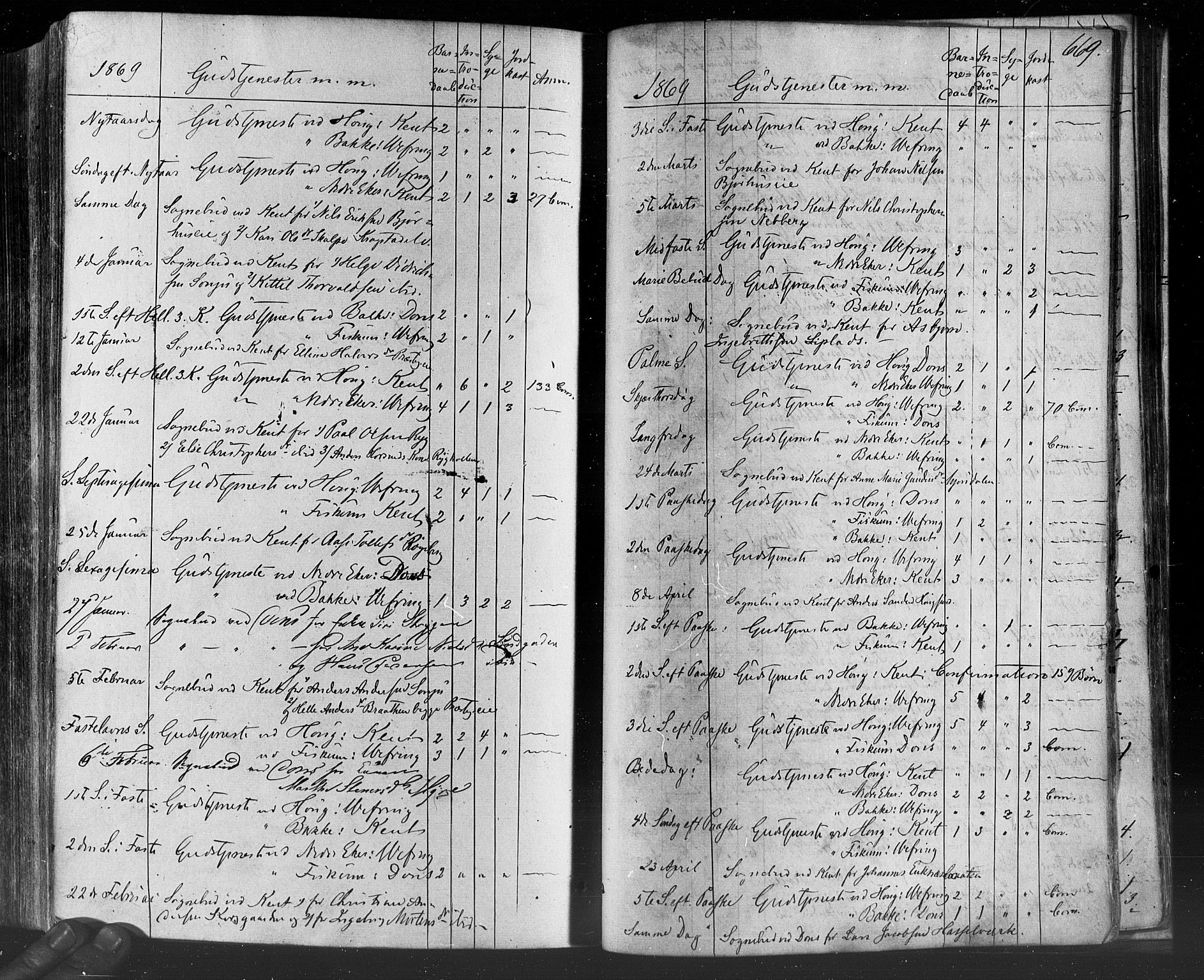 Eiker kirkebøker, AV/SAKO-A-4/F/Fa/L0017: Parish register (official) no. I 17, 1869-1877, p. 669