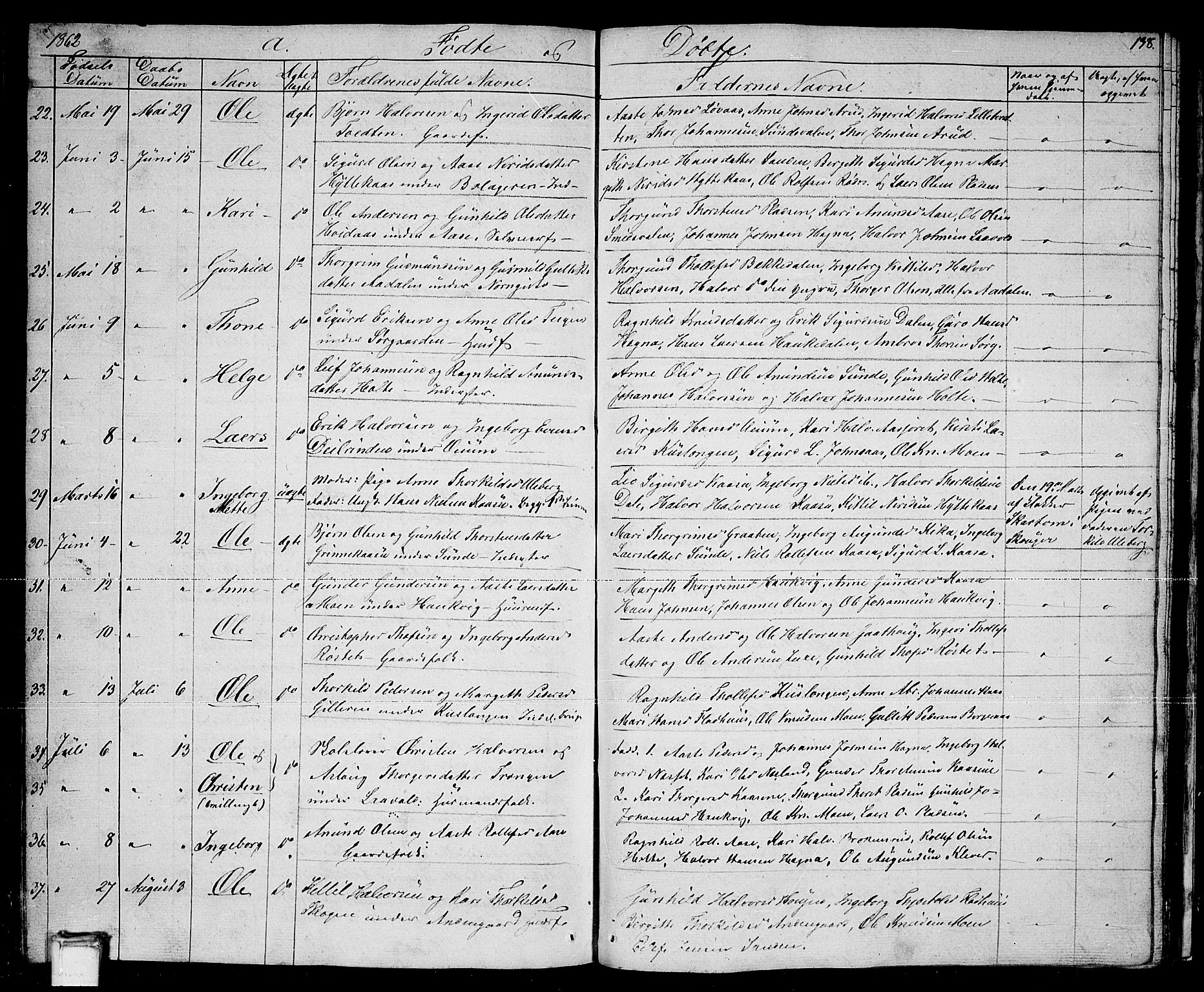 Sauherad kirkebøker, AV/SAKO-A-298/G/Ga/L0002: Parish register (copy) no. I 2, 1842-1866, p. 138