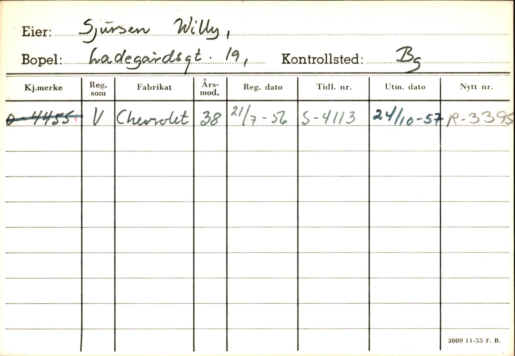 Statens vegvesen, Hordaland vegkontor, AV/SAB-A-5201/2/Hb/L0031: O-eierkort S, 1920-1971, p. 68