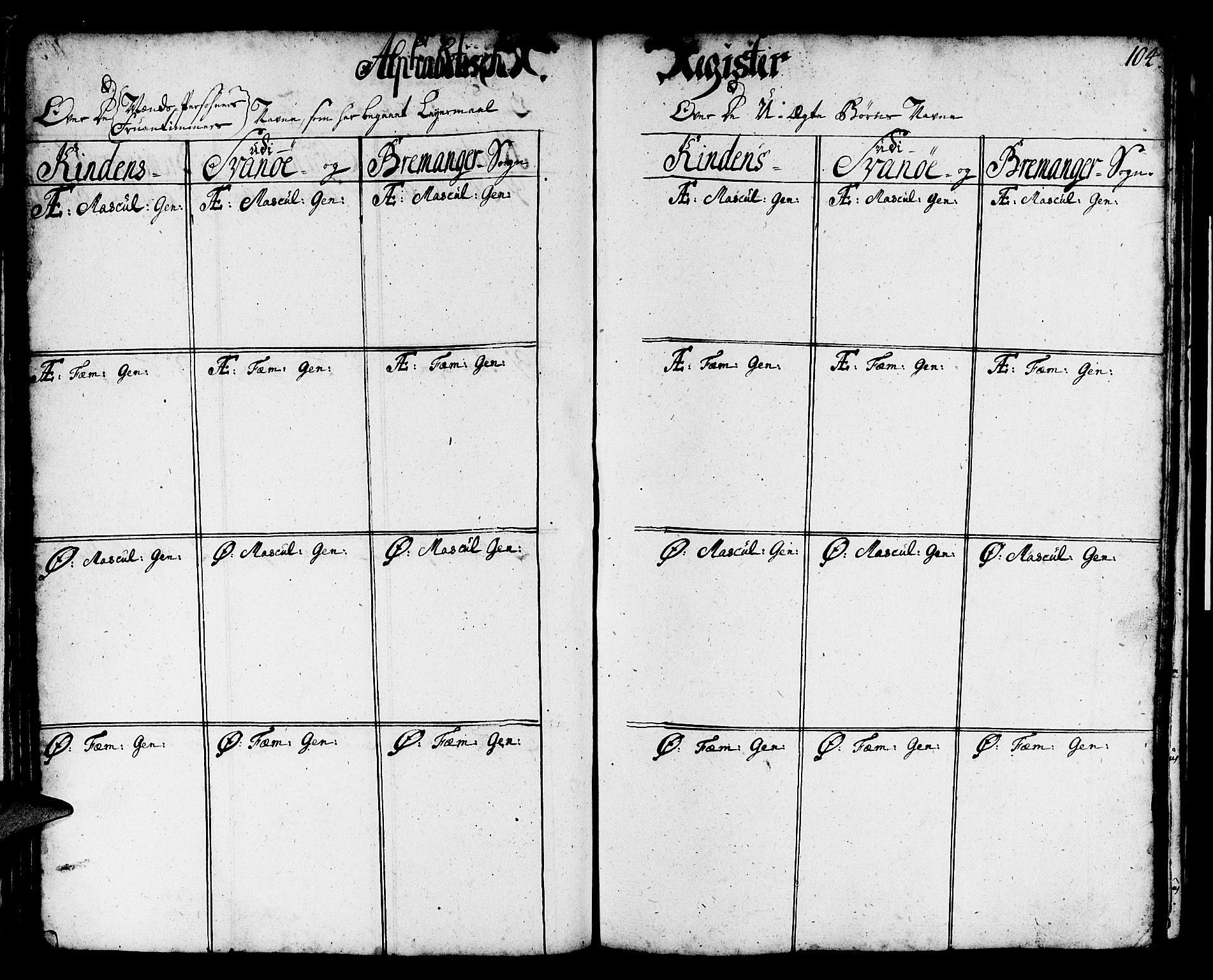 Kinn sokneprestembete, AV/SAB-A-80801/H/Haa/Haaa/L0002: Parish register (official) no. A 2, 1729-1785, p. 104