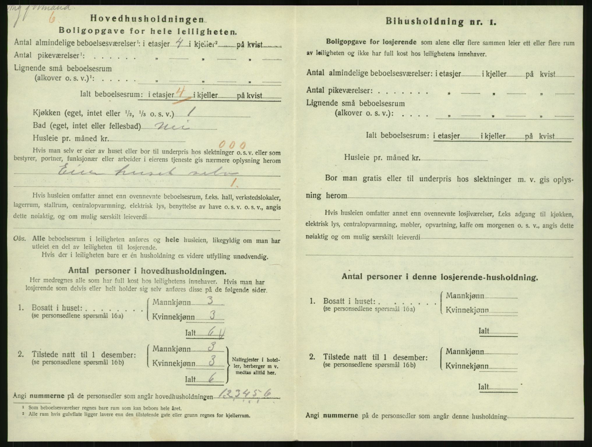 SAT, 1920 census for Levanger town, 1920, p. 489