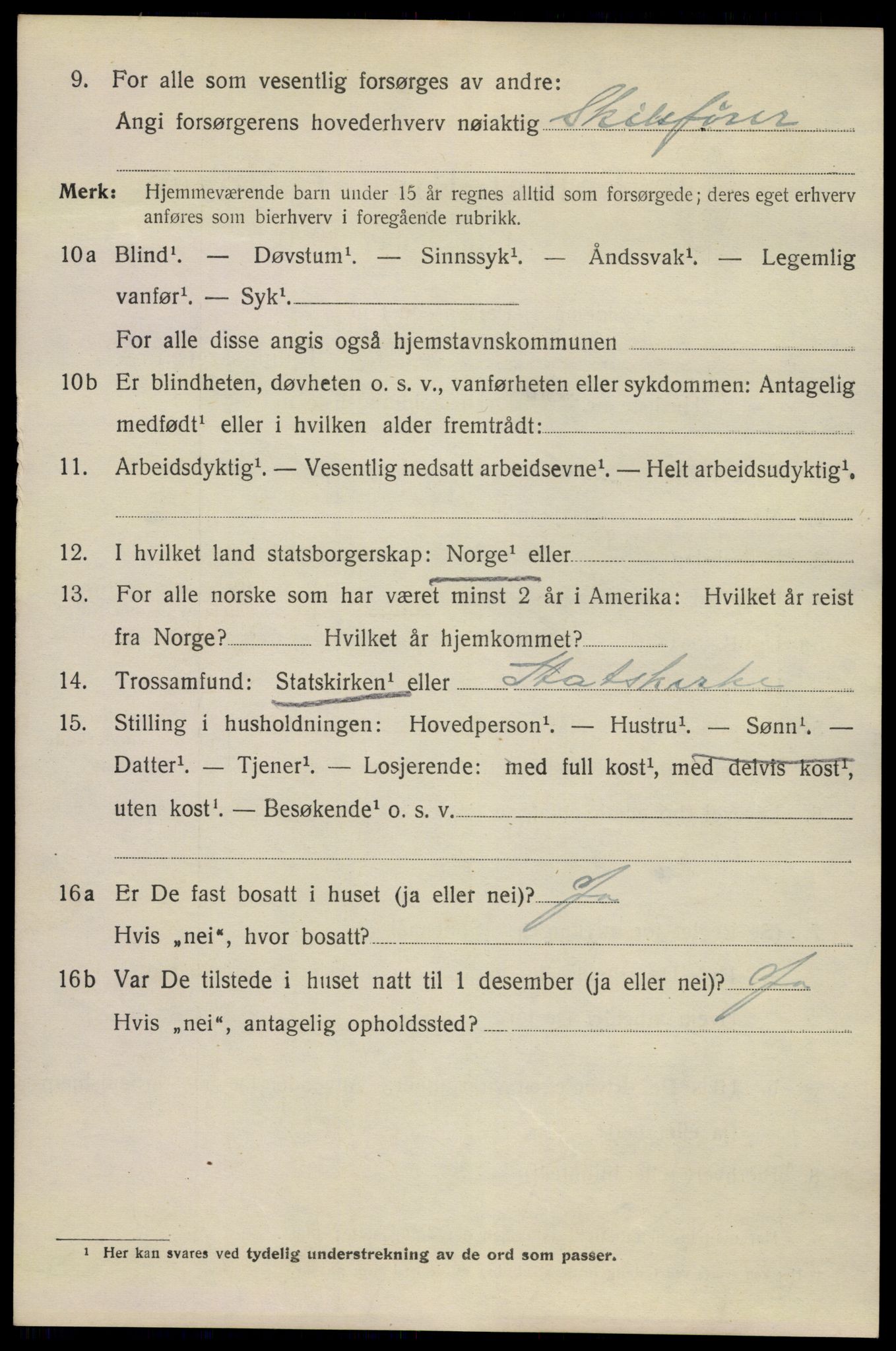 SAKO, 1920 census for Kragerø, 1920, p. 12992