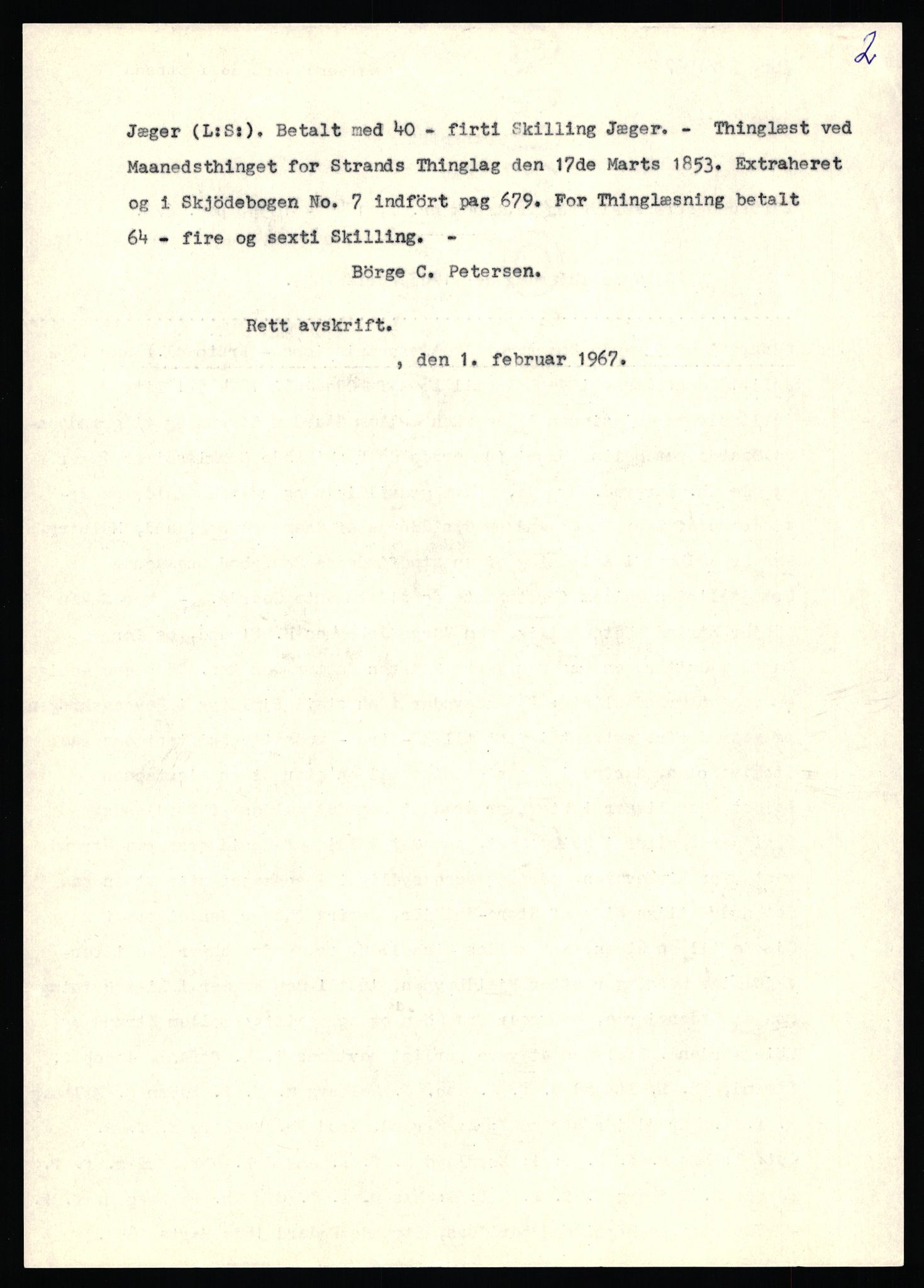 Statsarkivet i Stavanger, SAST/A-101971/03/Y/Yj/L0057: Avskrifter sortert etter gårdsnavn: Marvik med hage - Meling i Hetland, 1750-1930, p. 343