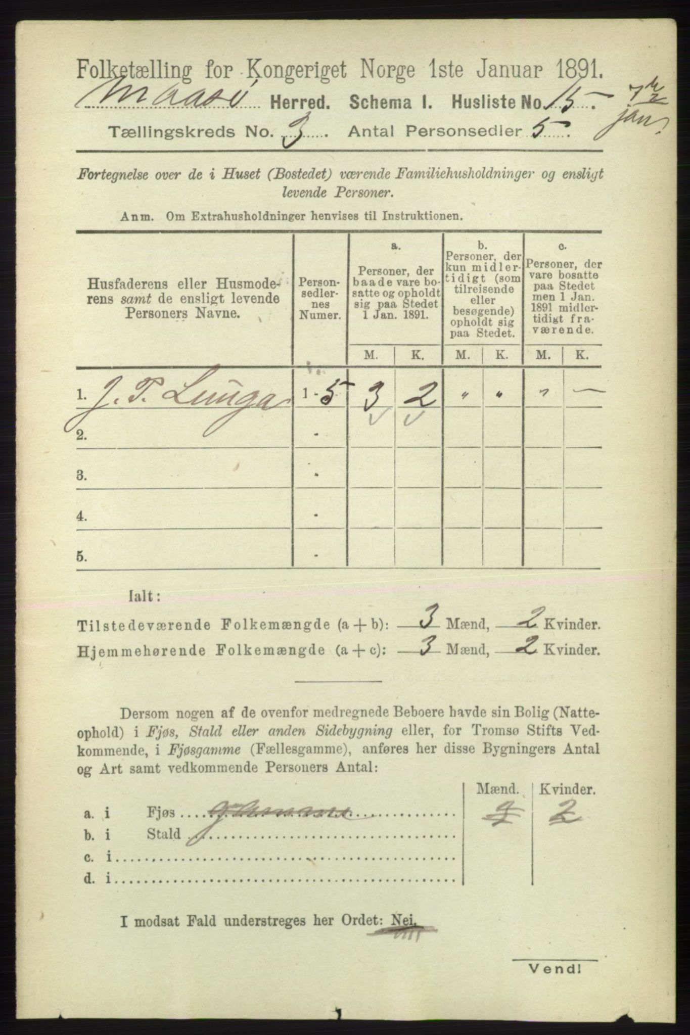 RA, 1891 census for 2018 Måsøy, 1891, p. 376