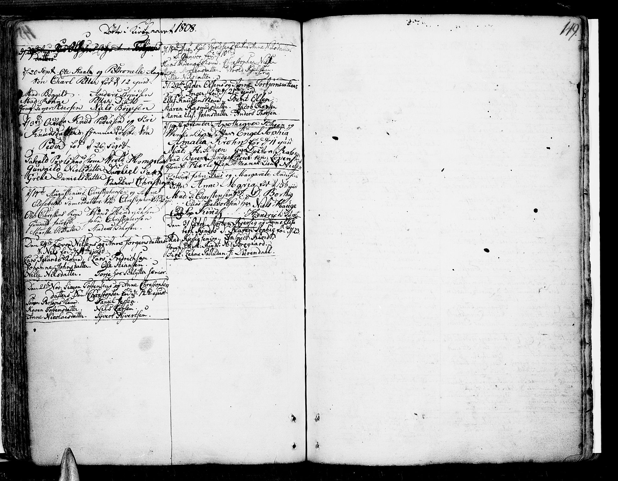 Risør sokneprestkontor, AV/SAK-1111-0035/F/Fb/L0002: Parish register (copy) no. B 2, 1747-1812, p. 149