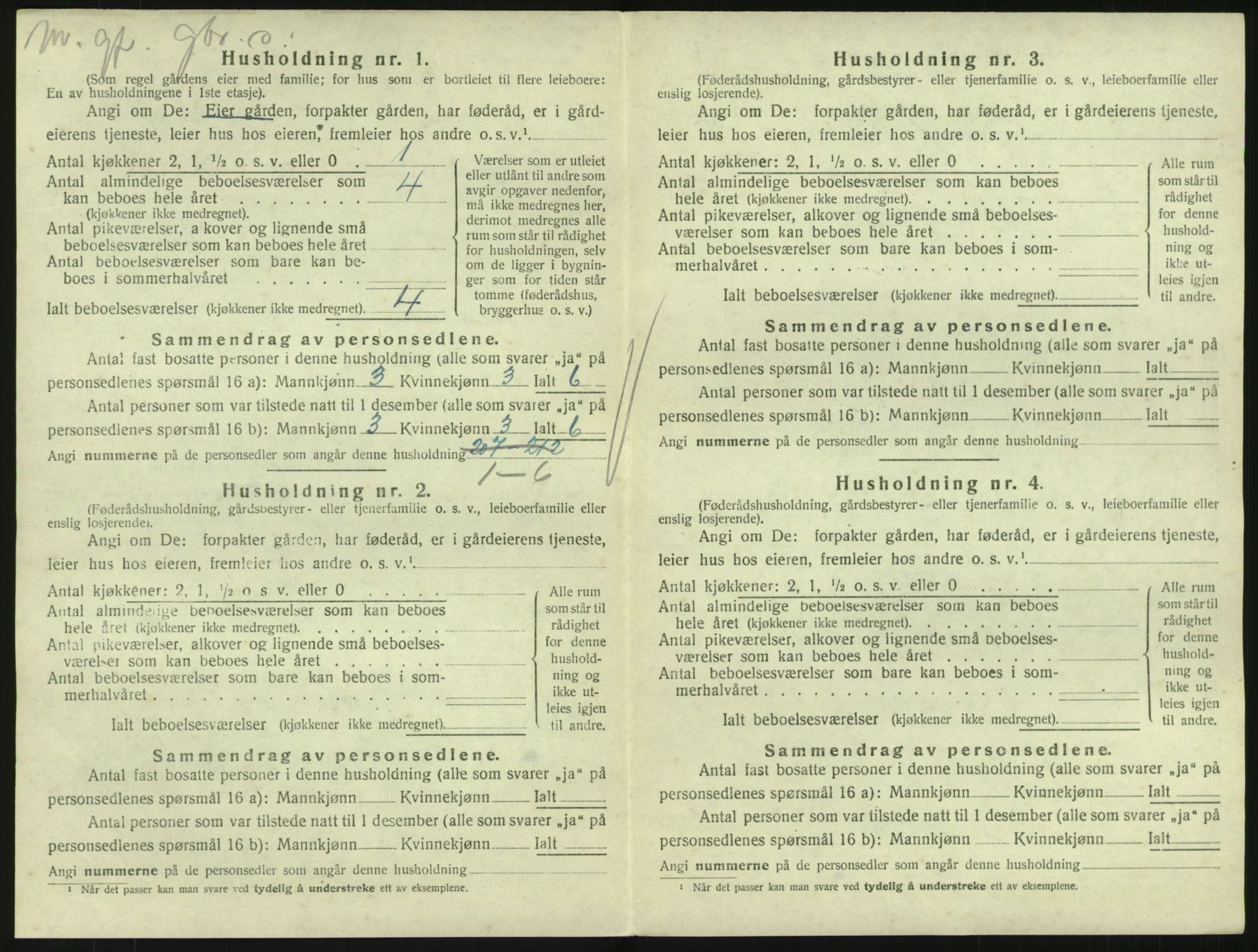 SAKO, 1920 census for Hedrum, 1920, p. 1588