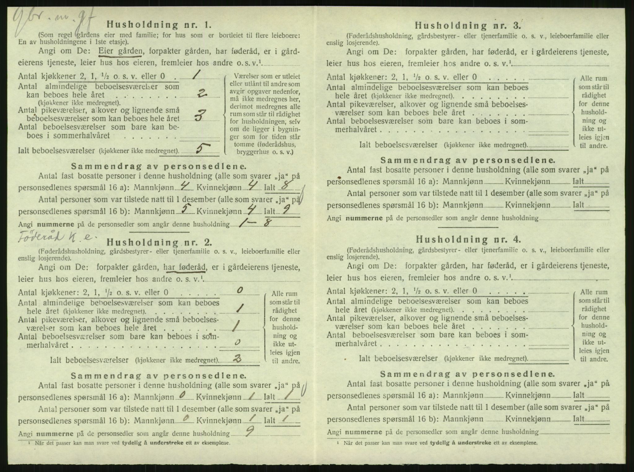 SAT, 1920 census for Hattfjelldal, 1920, p. 283