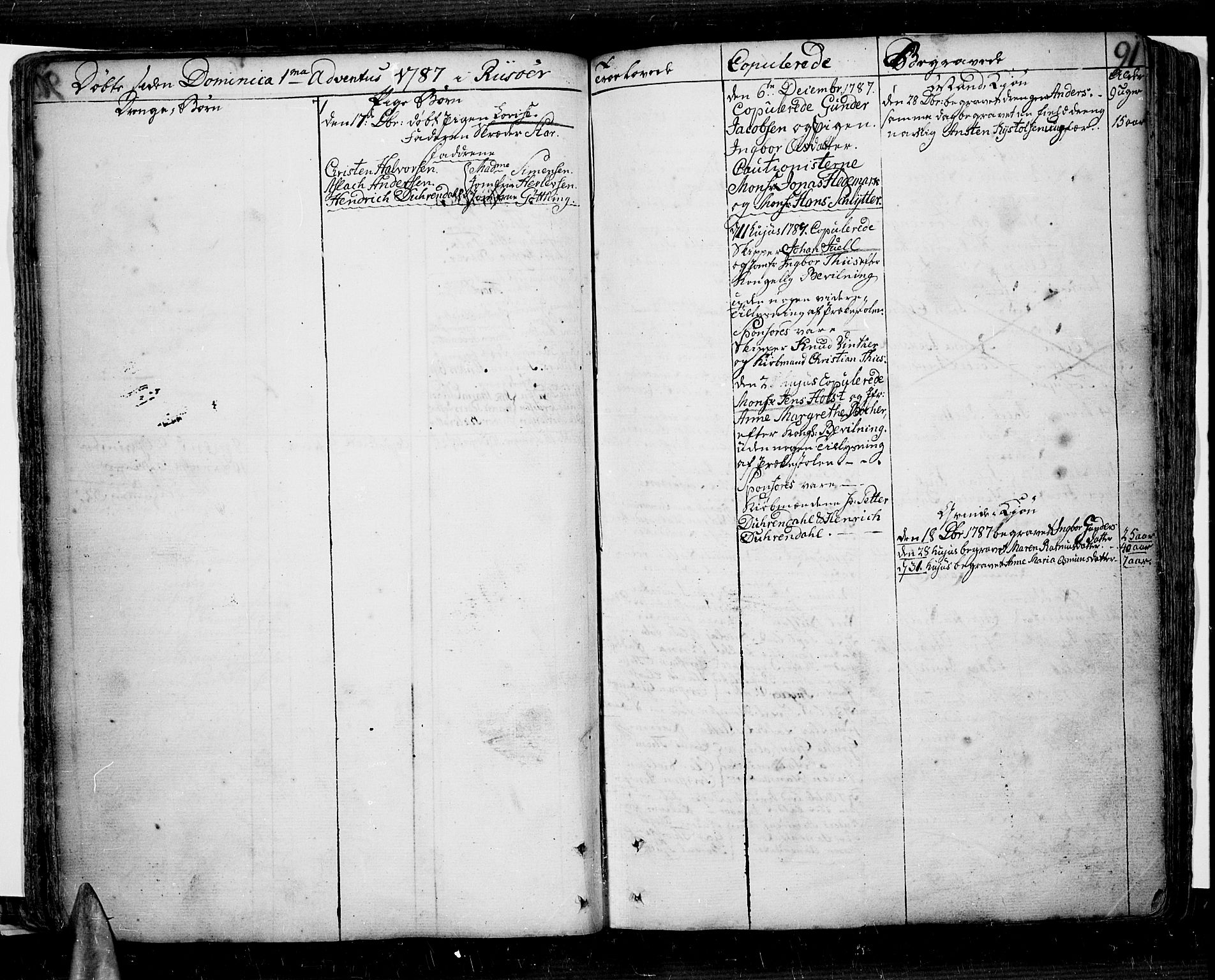 Risør sokneprestkontor, AV/SAK-1111-0035/F/Fb/L0002: Parish register (copy) no. B 2, 1747-1812, p. 91