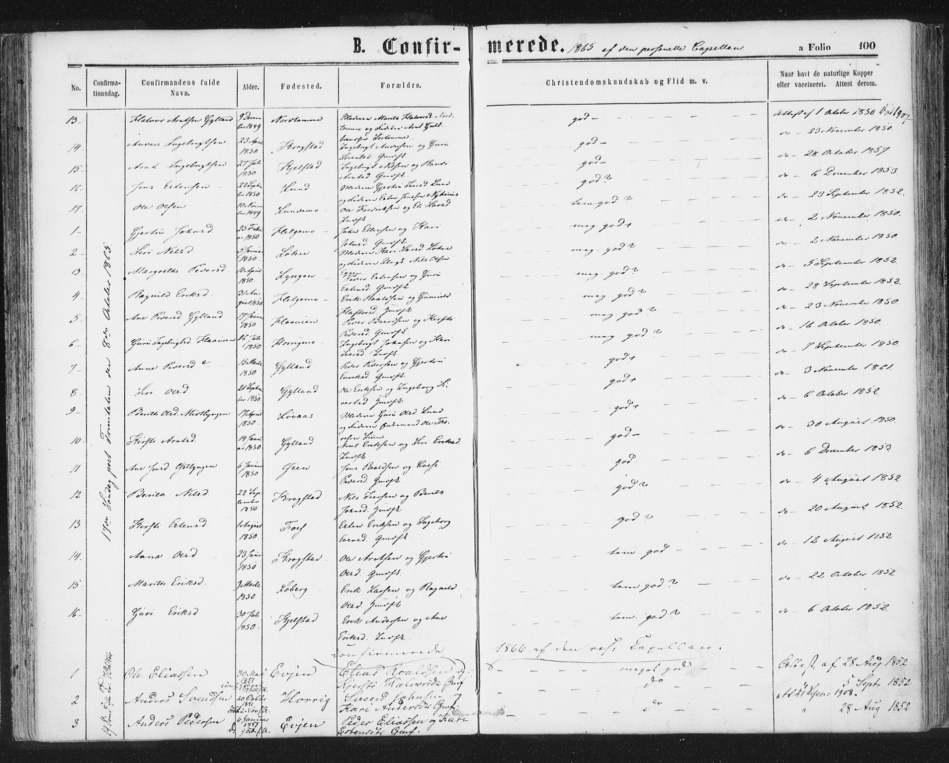 Ministerialprotokoller, klokkerbøker og fødselsregistre - Sør-Trøndelag, AV/SAT-A-1456/692/L1104: Parish register (official) no. 692A04, 1862-1878, p. 100