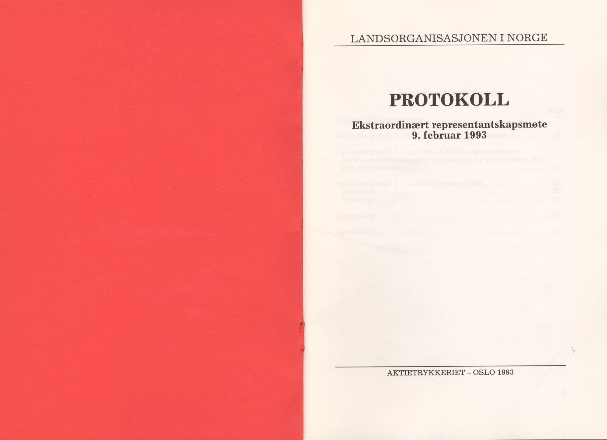 Landsorganisasjonen i Norge, AAB/ARK-1579, 1993-2008, p. 2