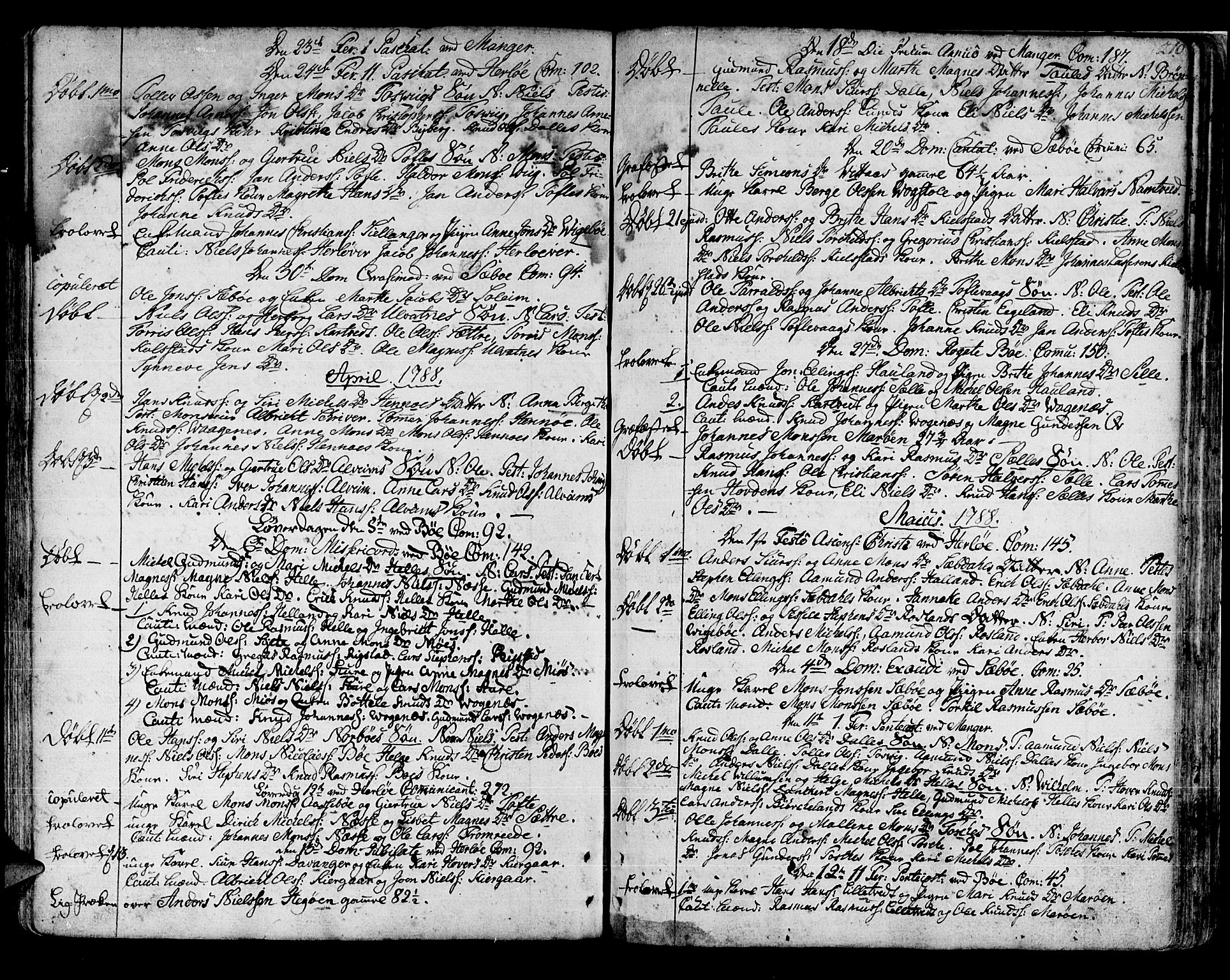 Manger sokneprestembete, SAB/A-76801/H/Haa: Parish register (official) no. A 1, 1759-1791, p. 210