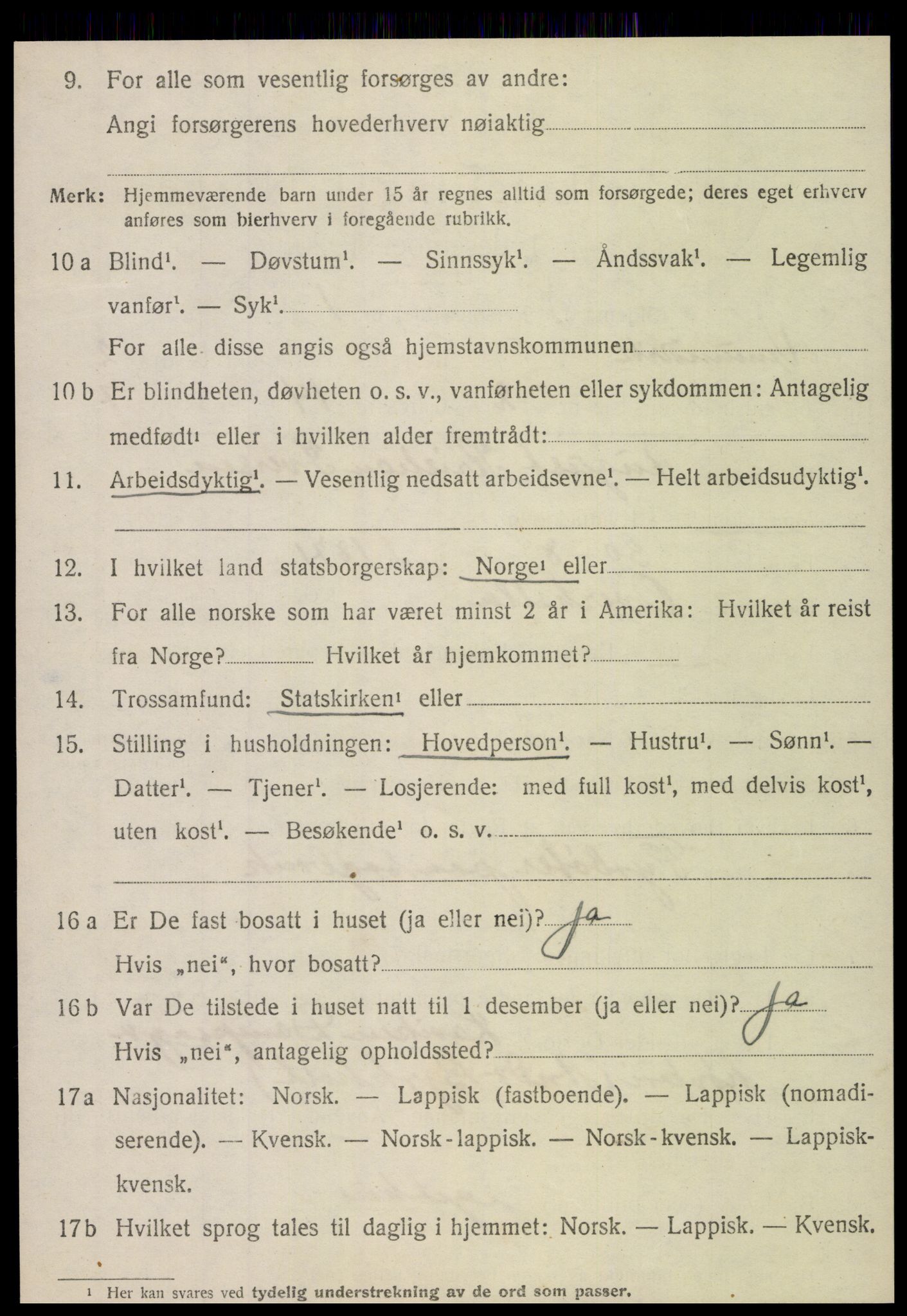 SAT, 1920 census for Vemundvik, 1920, p. 2468