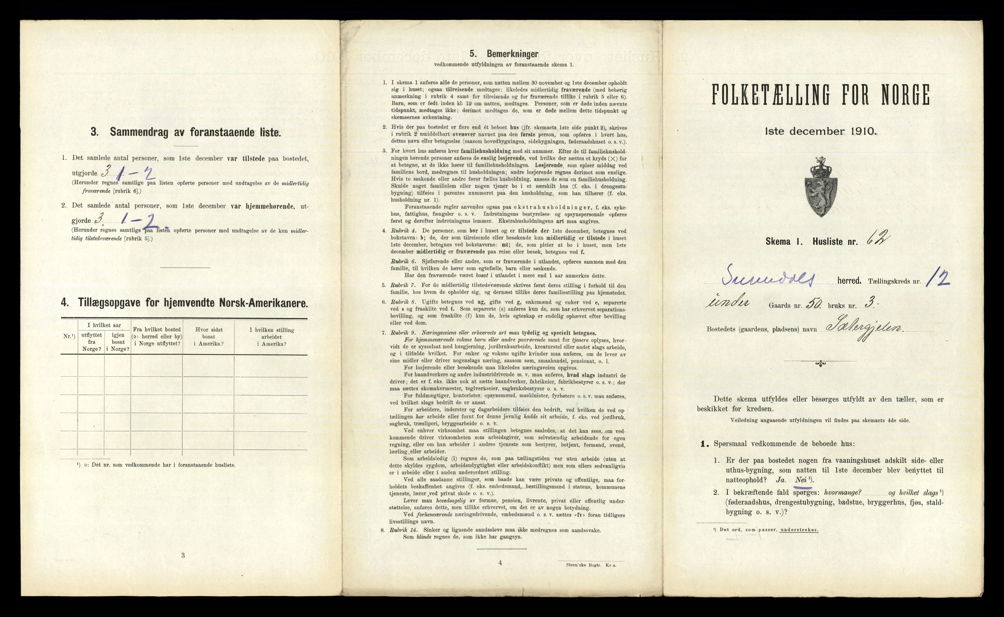 RA, 1910 census for Surnadal, 1910, p. 903