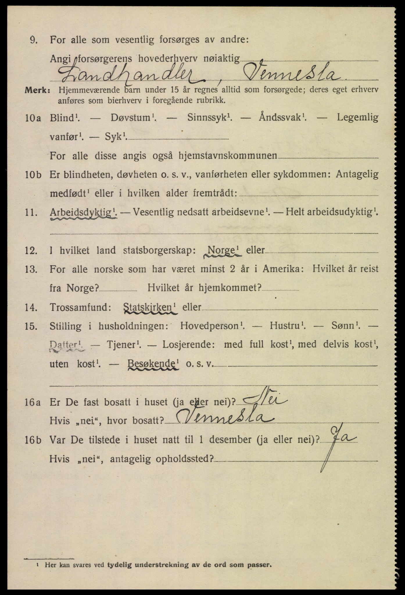 SAK, 1920 census for Kristiansand, 1920, p. 24632