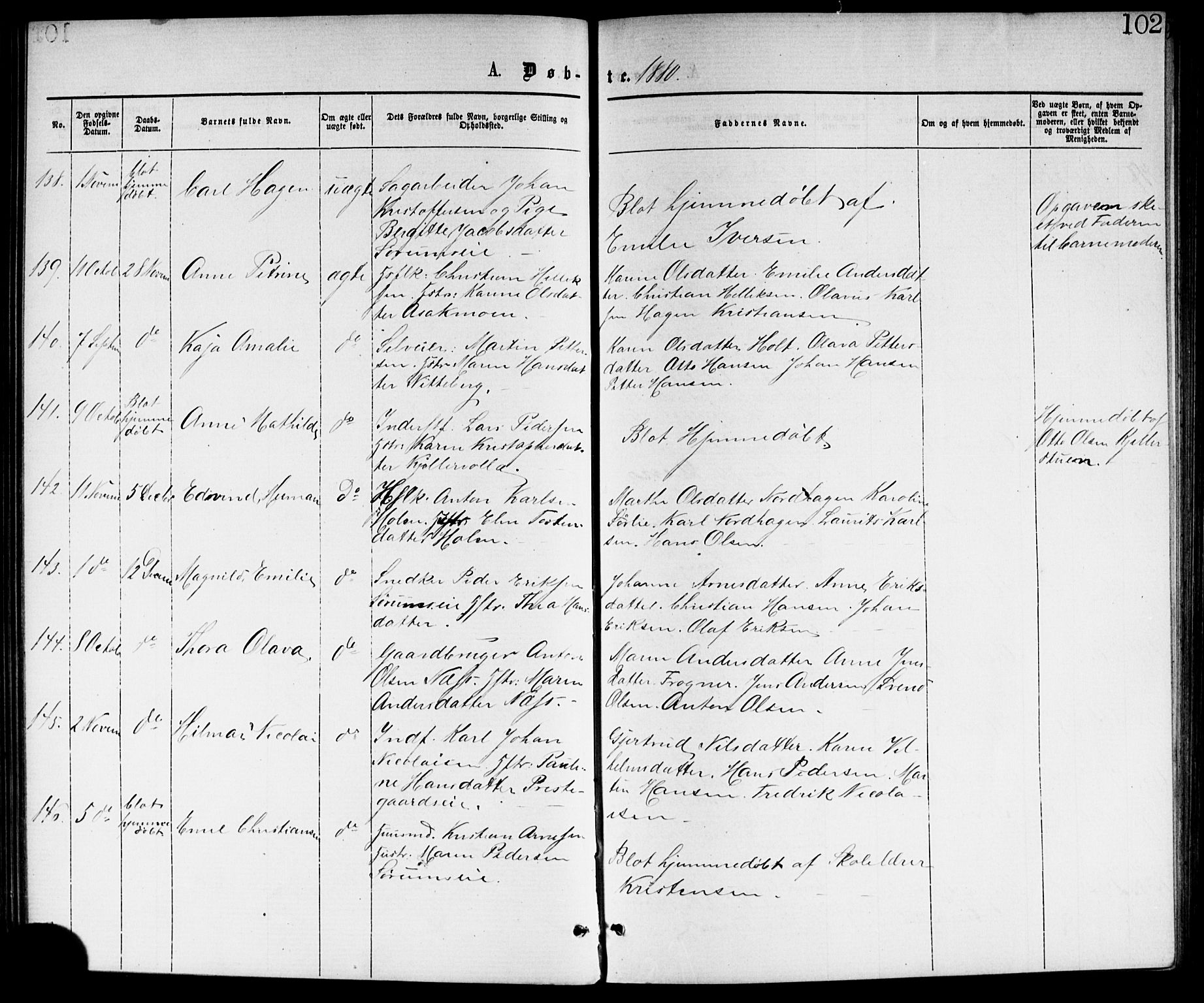 Skedsmo prestekontor Kirkebøker, AV/SAO-A-10033a/G/Ga/L0003: Parish register (copy) no. I 3, 1873-1882, p. 102