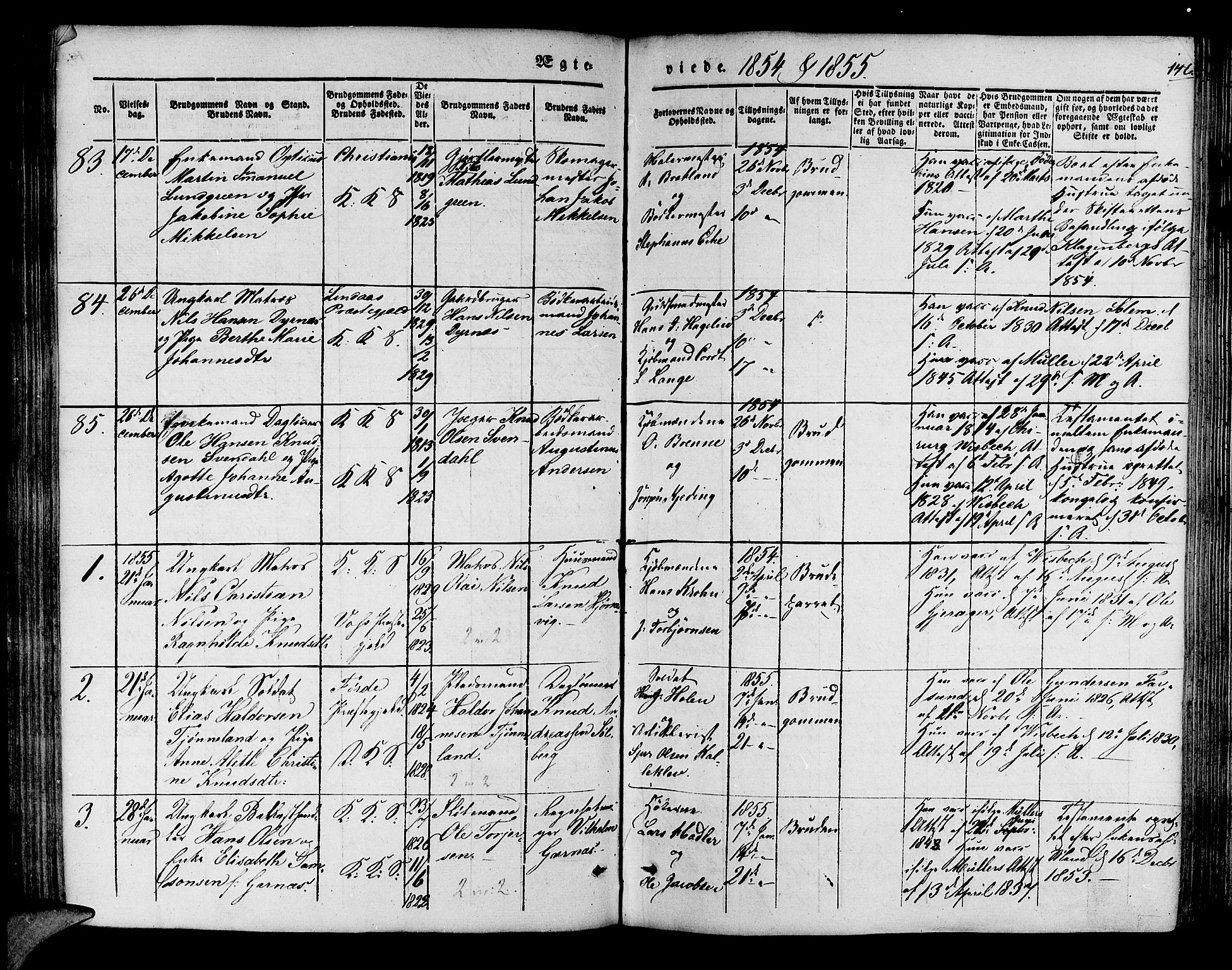 Korskirken sokneprestembete, SAB/A-76101/H/Hab: Parish register (copy) no. D 1, 1840-1867, p. 146