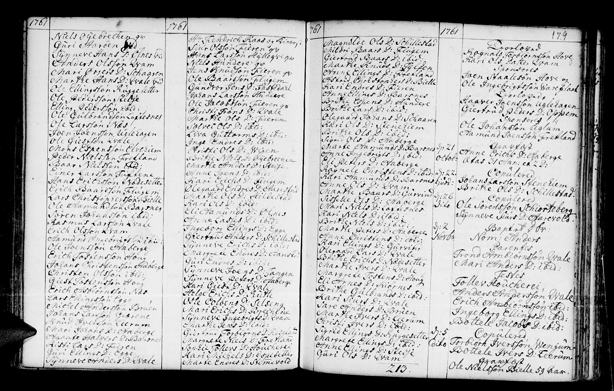 Sogndal sokneprestembete, AV/SAB-A-81301/H/Haa/Haaa/L0003: Parish register (official) no. A 3, 1747-1768, p. 179