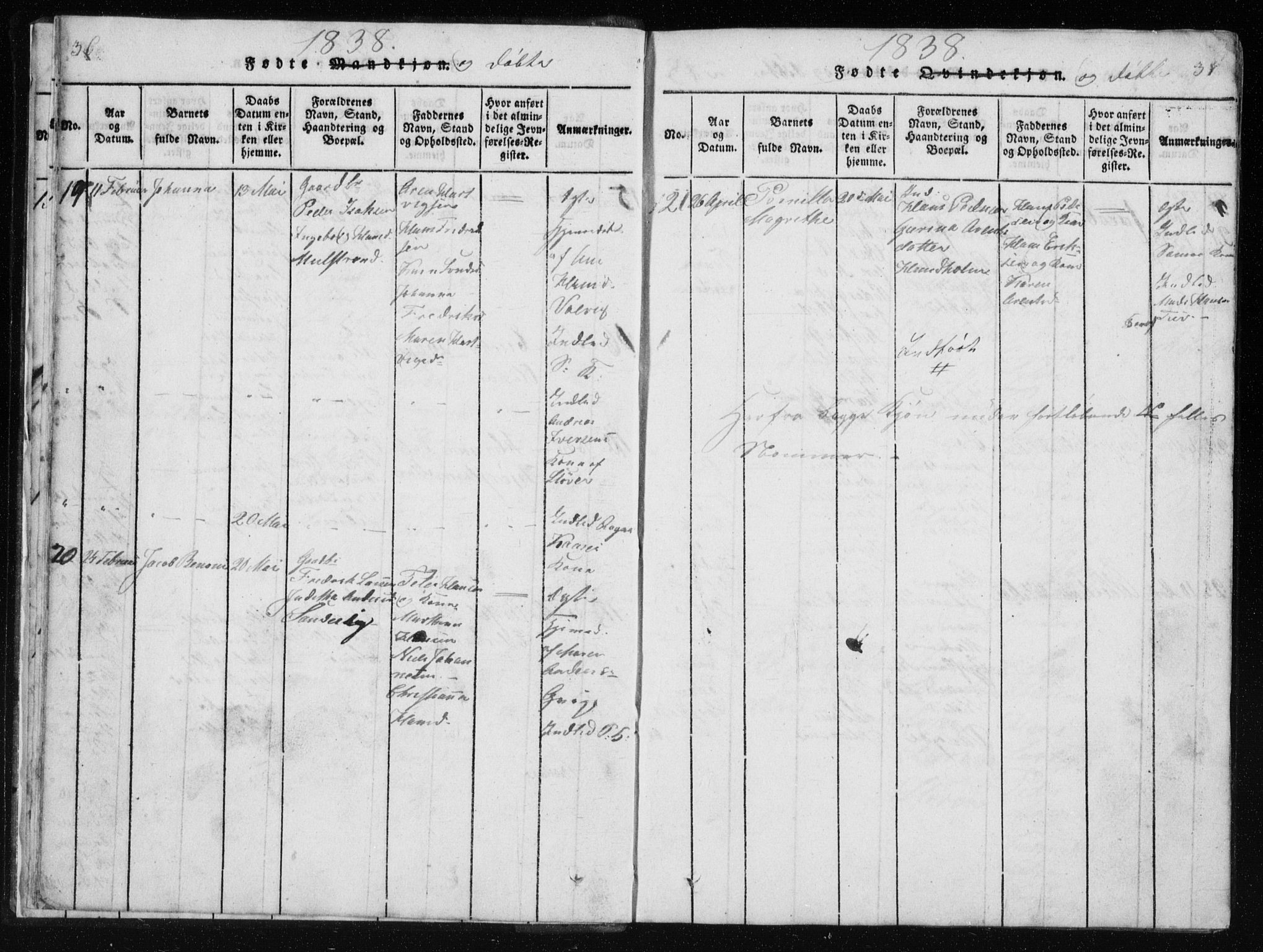 Ministerialprotokoller, klokkerbøker og fødselsregistre - Nordland, AV/SAT-A-1459/801/L0027: Parish register (copy) no. 801C02, 1835-1845, p. 36-37