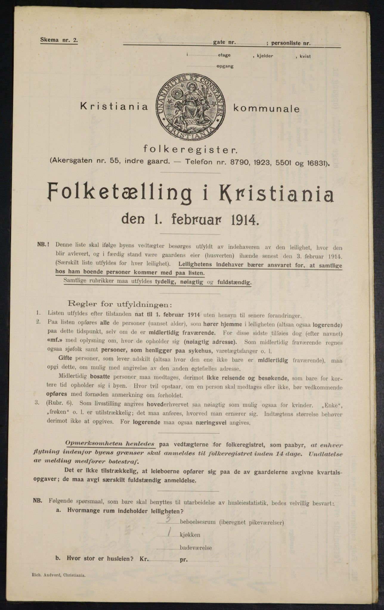 OBA, Municipal Census 1914 for Kristiania, 1914, p. 54157