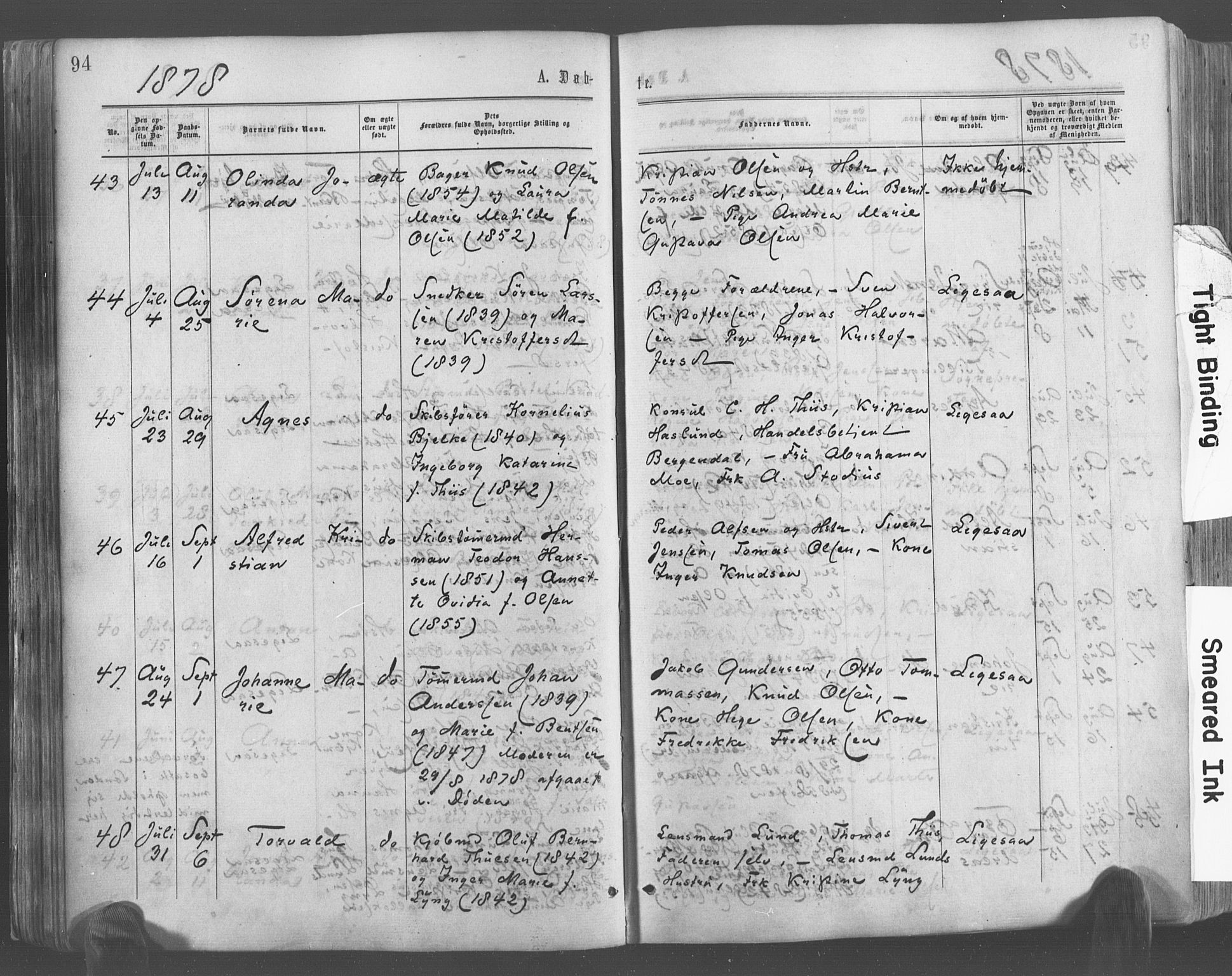 Risør sokneprestkontor, AV/SAK-1111-0035/F/Fa/L0004: Parish register (official) no. A 4, 1865-1882, p. 94