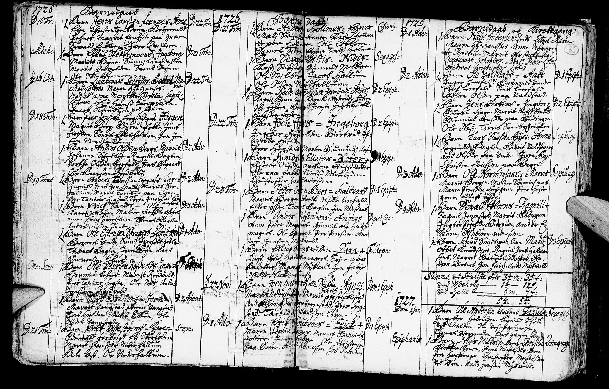 Ministerialprotokoller, klokkerbøker og fødselsregistre - Nord-Trøndelag, SAT/A-1458/723/L0230: Parish register (official) no. 723A01, 1705-1747, p. 85