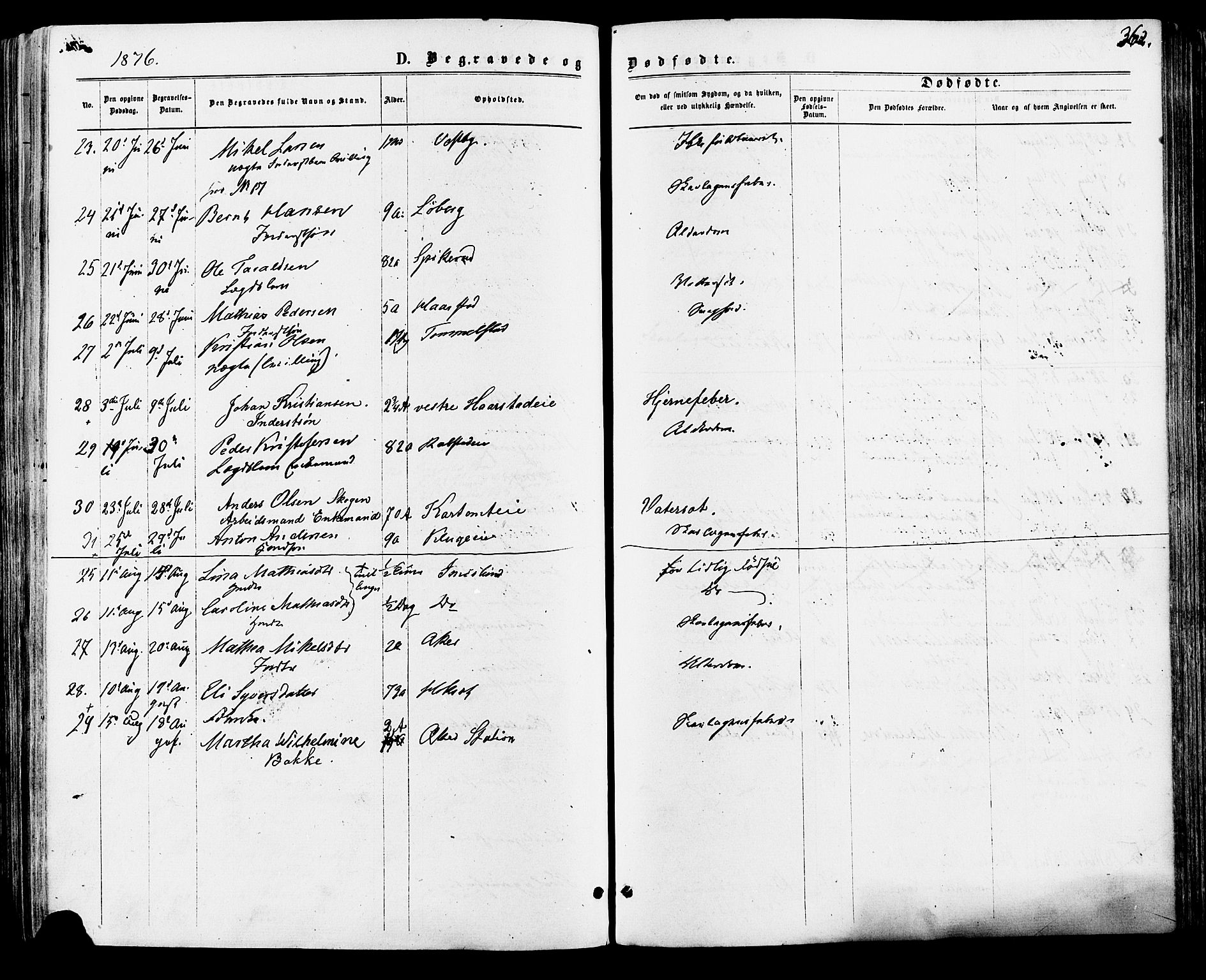 Vang prestekontor, Hedmark, AV/SAH-PREST-008/H/Ha/Haa/L0015: Parish register (official) no. 15, 1871-1885, p. 362