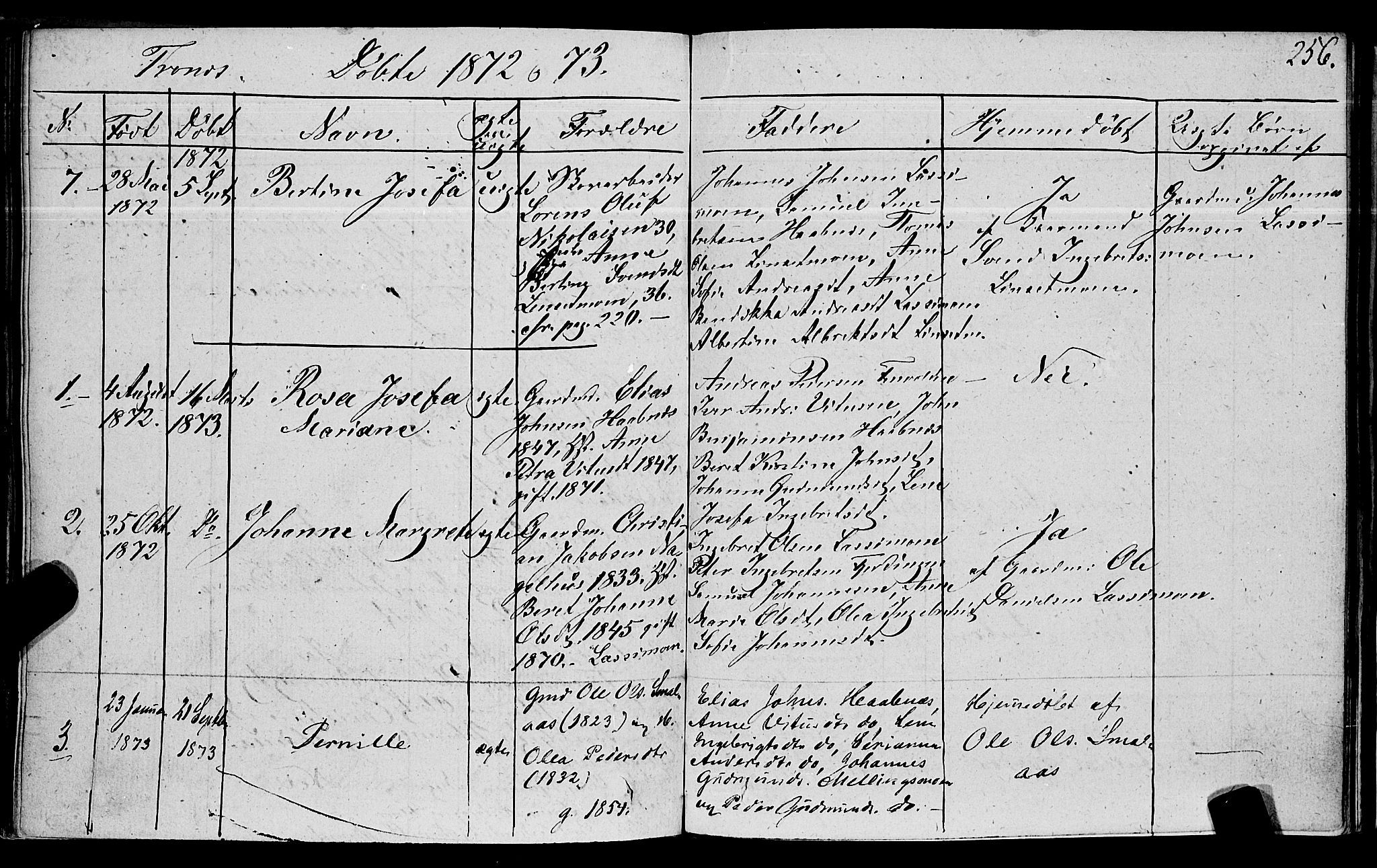 Ministerialprotokoller, klokkerbøker og fødselsregistre - Nord-Trøndelag, AV/SAT-A-1458/762/L0538: Parish register (official) no. 762A02 /2, 1833-1879, p. 256