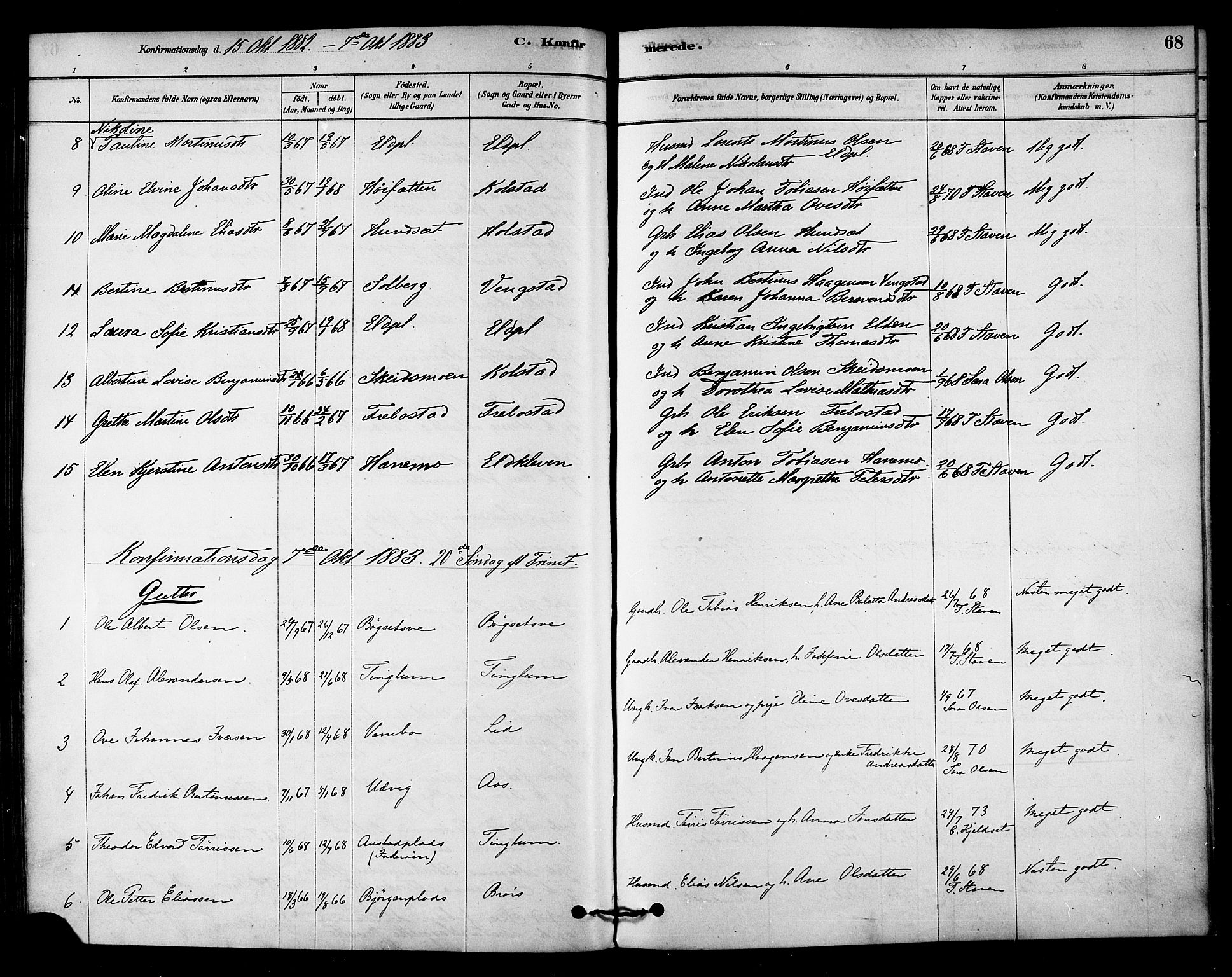 Ministerialprotokoller, klokkerbøker og fødselsregistre - Nord-Trøndelag, SAT/A-1458/742/L0408: Parish register (official) no. 742A01, 1878-1890, p. 68