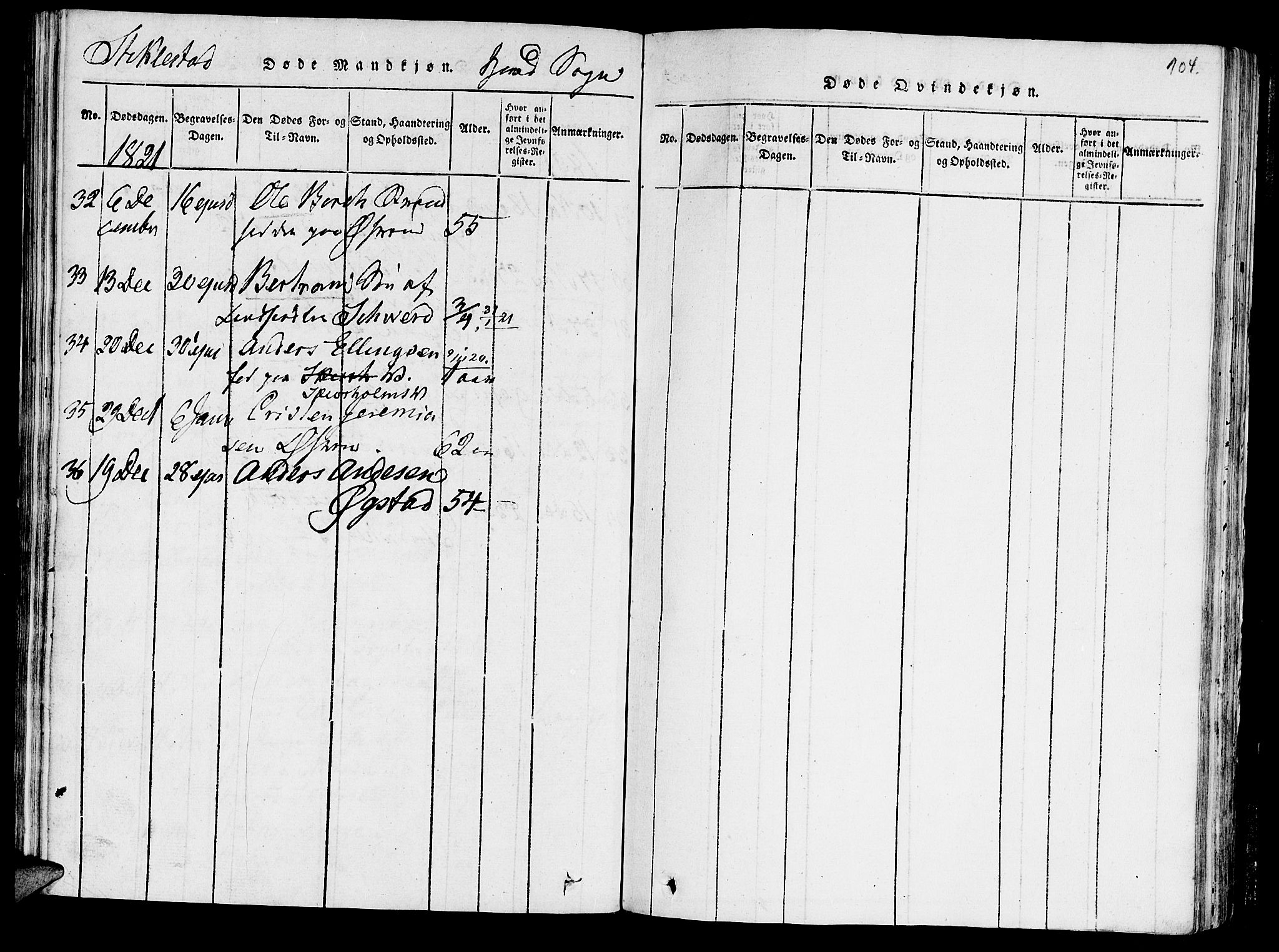 Ministerialprotokoller, klokkerbøker og fødselsregistre - Nord-Trøndelag, SAT/A-1458/723/L0234: Parish register (official) no. 723A05 /1, 1816-1840, p. 104
