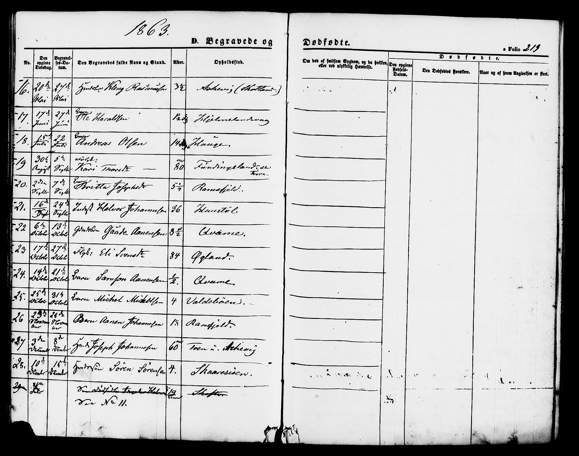 Hjelmeland sokneprestkontor, AV/SAST-A-101843/01/IV/L0011: Parish register (official) no. A 11, 1861-1878, p. 219