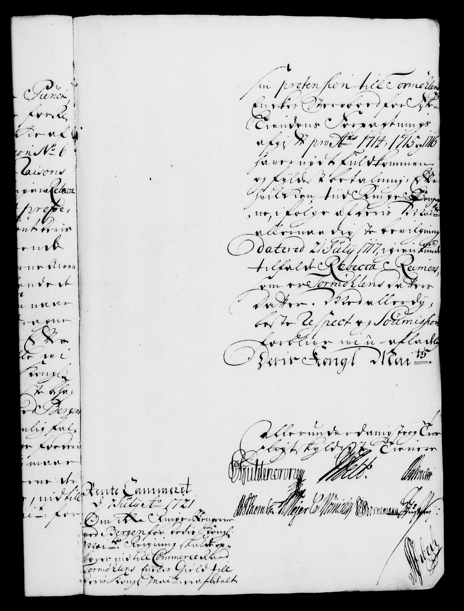 Rentekammeret, Kammerkanselliet, RA/EA-3111/G/Gf/Gfa/L0004: Norsk relasjons- og resolusjonsprotokoll (merket RK 52.4), 1721, p. 1184