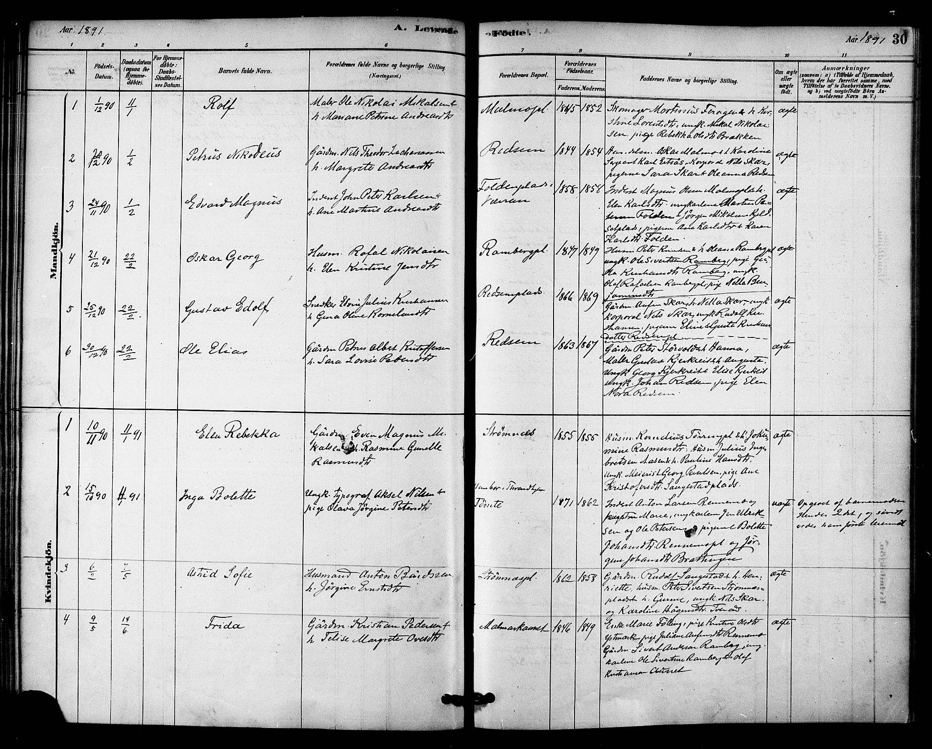 Ministerialprotokoller, klokkerbøker og fødselsregistre - Nord-Trøndelag, SAT/A-1458/745/L0429: Parish register (official) no. 745A01, 1878-1894, p. 30