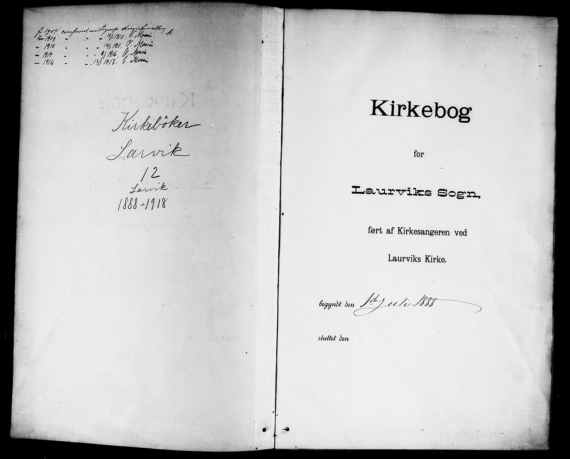 Larvik kirkebøker, SAKO/A-352/G/Ga/L0007: Parish register (copy) no. I 7, 1888-1918