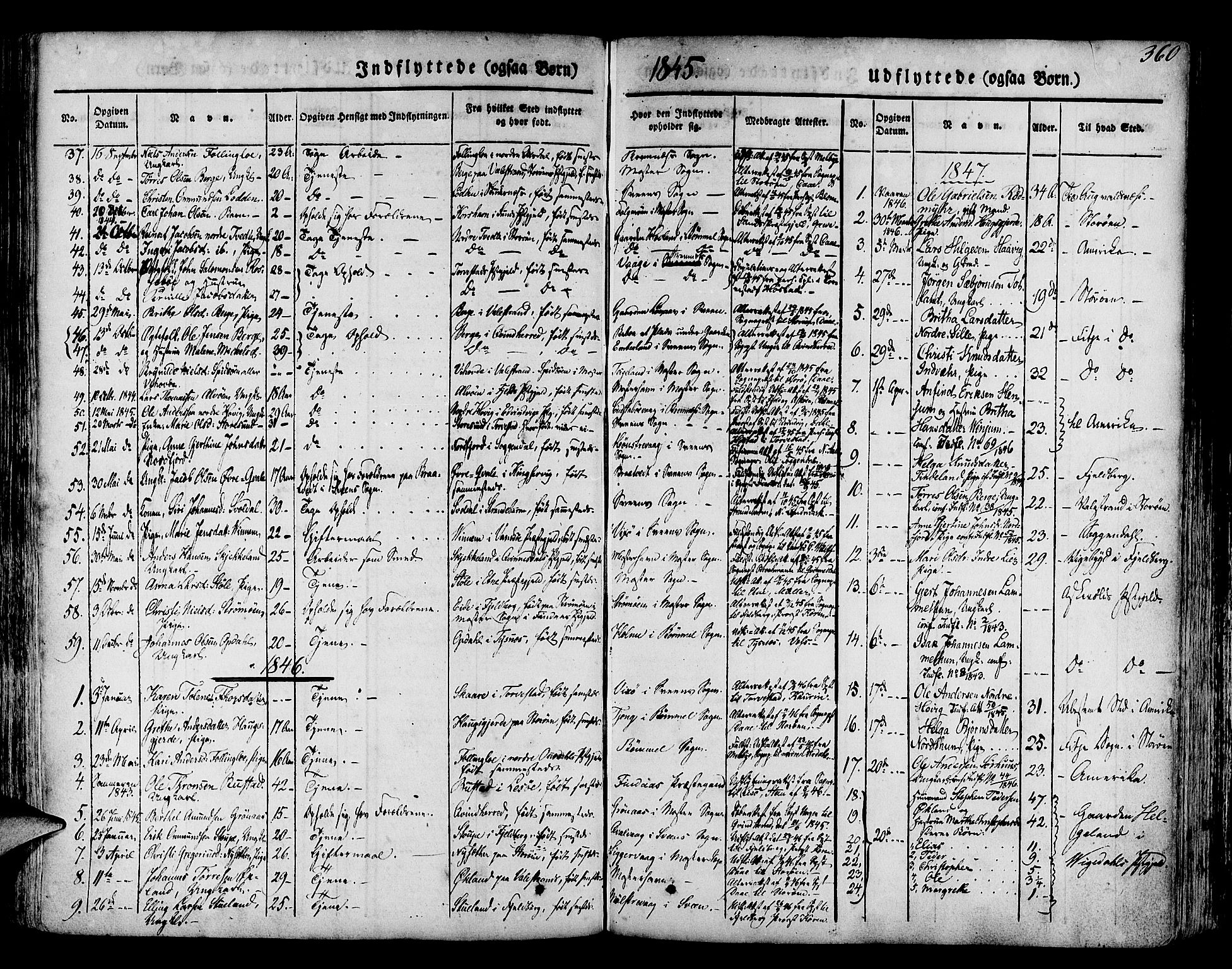 Finnås sokneprestembete, AV/SAB-A-99925/H/Ha/Haa/Haaa/L0006: Parish register (official) no. A 6, 1836-1850, p. 360