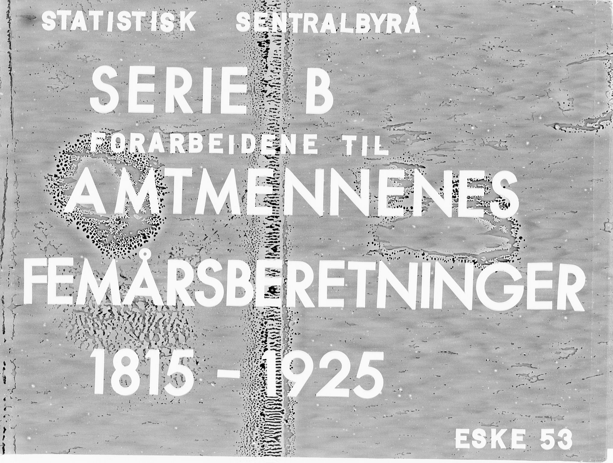 Statistisk sentralbyrå, Næringsøkonomiske emner, Generelt - Amtmennenes femårsberetninger, AV/RA-S-2233/F/Fa/L0053: --, 1879, p. 1