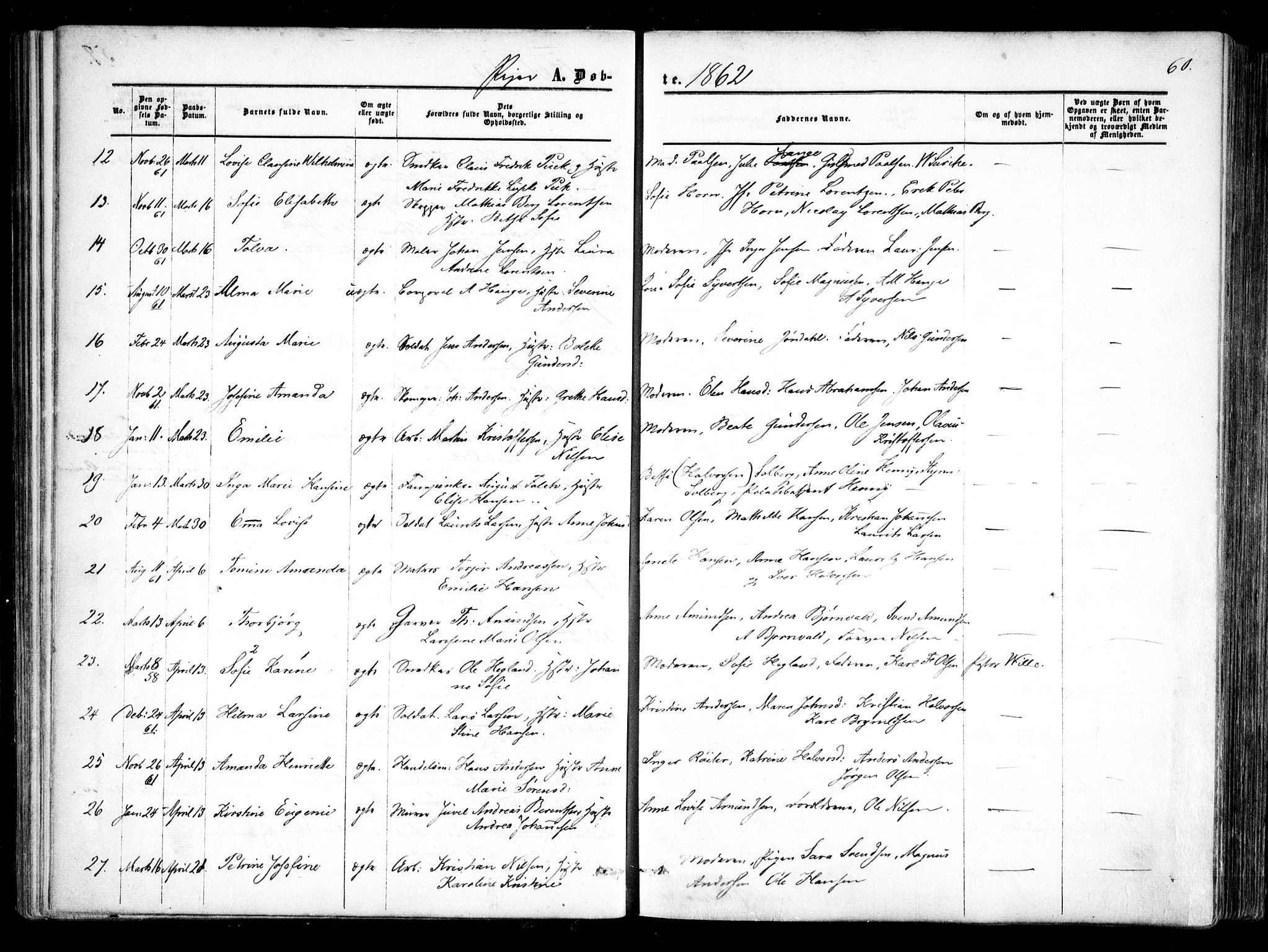 Halden prestekontor Kirkebøker, SAO/A-10909/F/Fa/L0007: Parish register (official) no. I 7, 1857-1865, p. 60