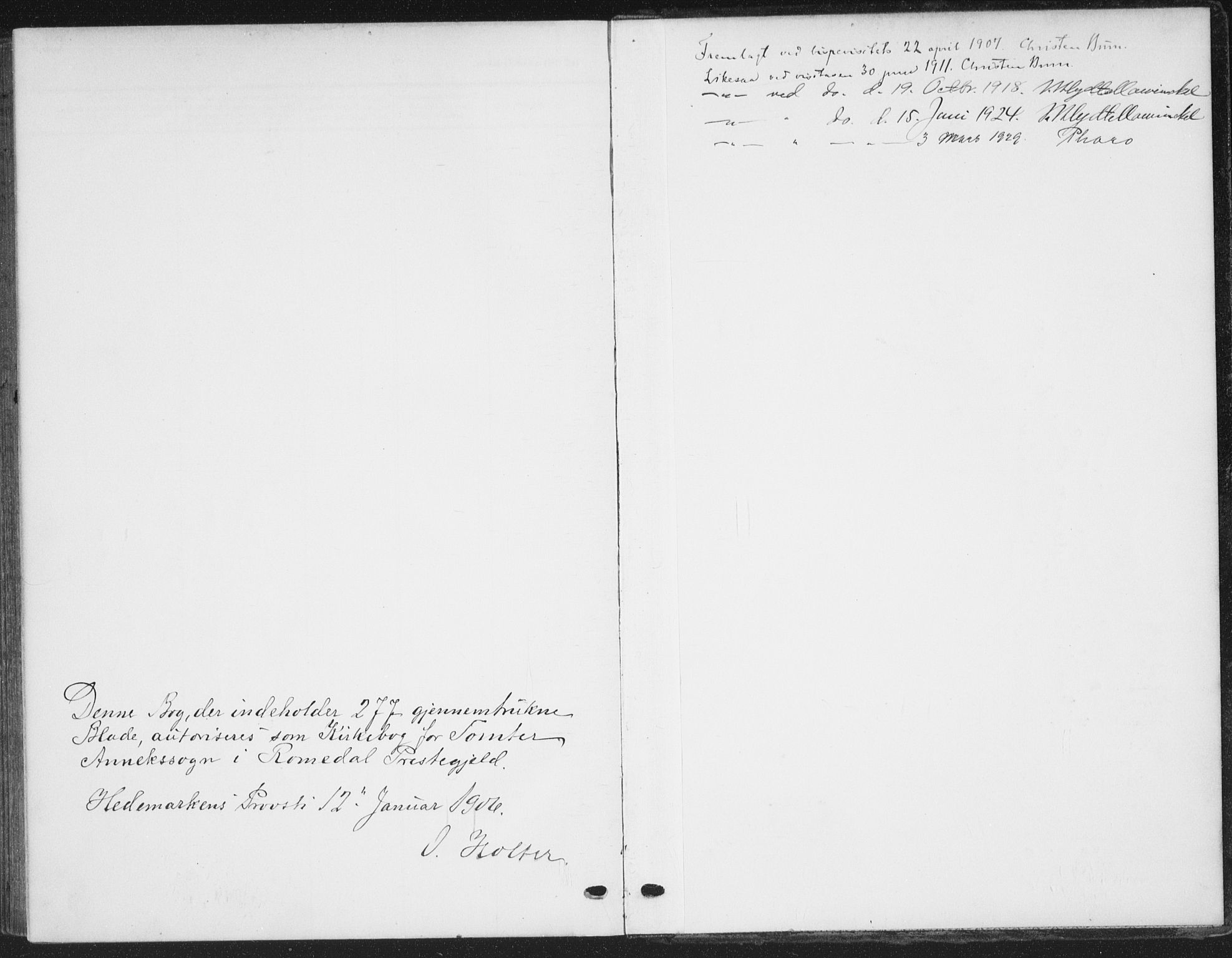 Romedal prestekontor, SAH/PREST-004/K/L0009: Parish register (official) no. 9, 1906-1929