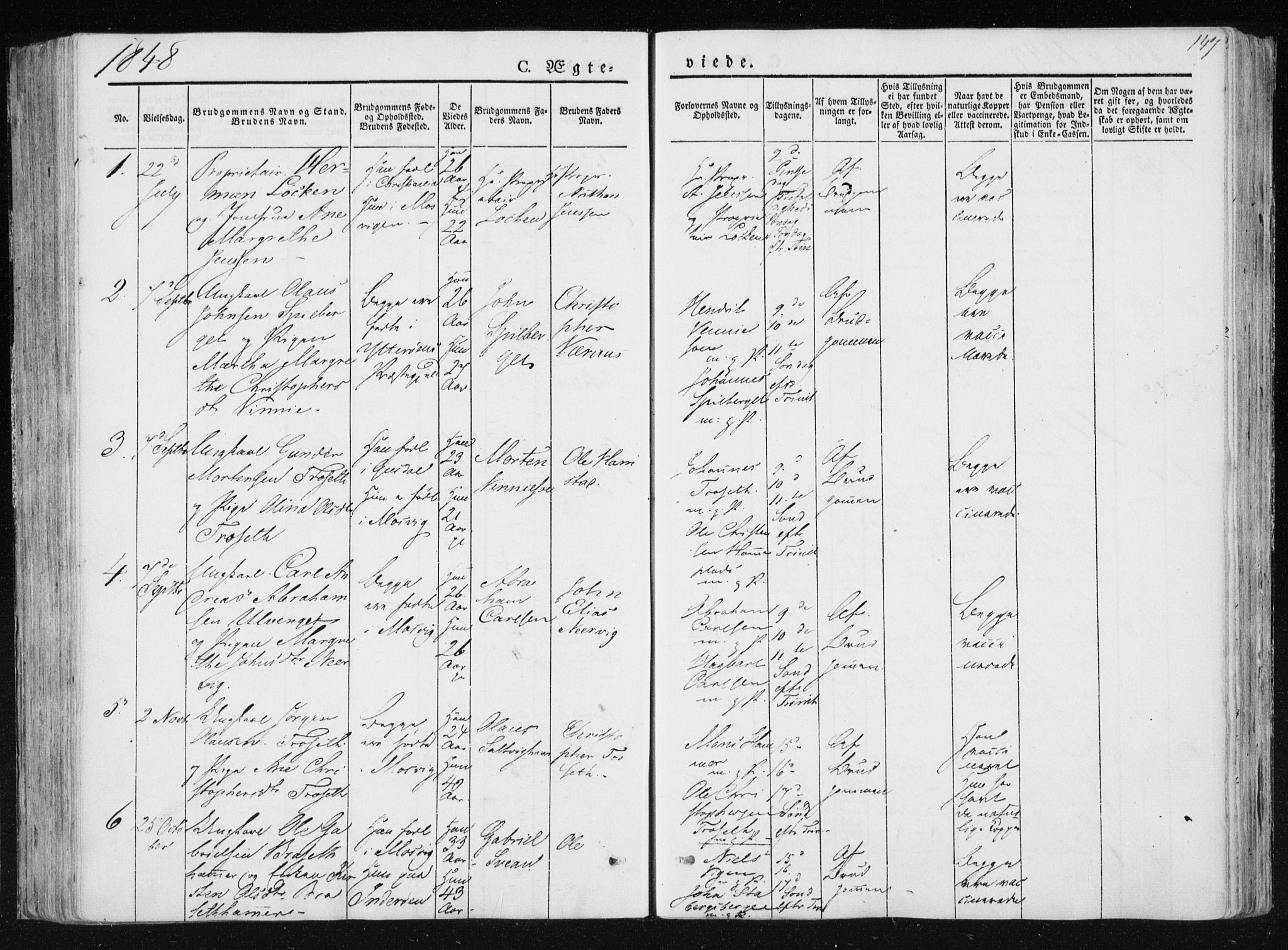 Ministerialprotokoller, klokkerbøker og fødselsregistre - Nord-Trøndelag, SAT/A-1458/733/L0323: Parish register (official) no. 733A02, 1843-1870, p. 147
