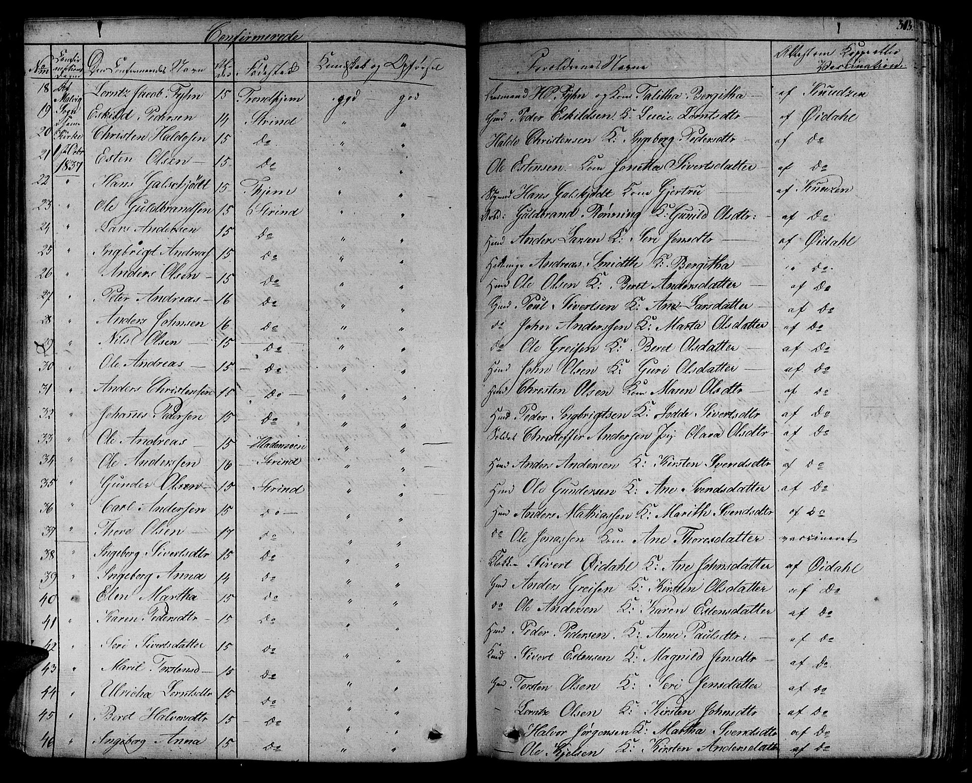 Ministerialprotokoller, klokkerbøker og fødselsregistre - Sør-Trøndelag, AV/SAT-A-1456/606/L0286: Parish register (official) no. 606A04 /1, 1823-1840, p. 303