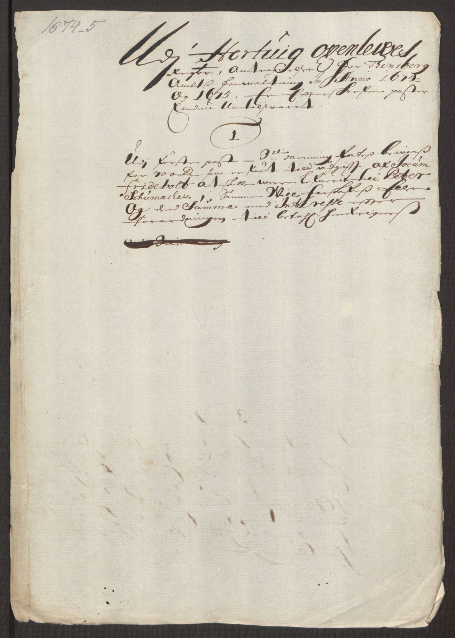 Rentekammeret inntil 1814, Reviderte regnskaper, Fogderegnskap, AV/RA-EA-4092/R32/L1844: Fogderegnskap Jarlsberg grevskap, 1674-1675, p. 256