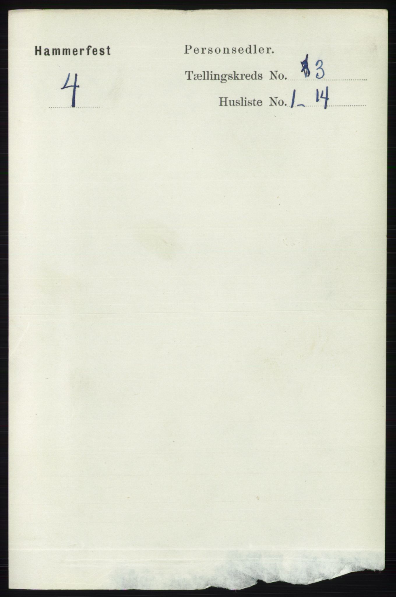 RA, 1891 census for 2001 Hammerfest, 1891, p. 618