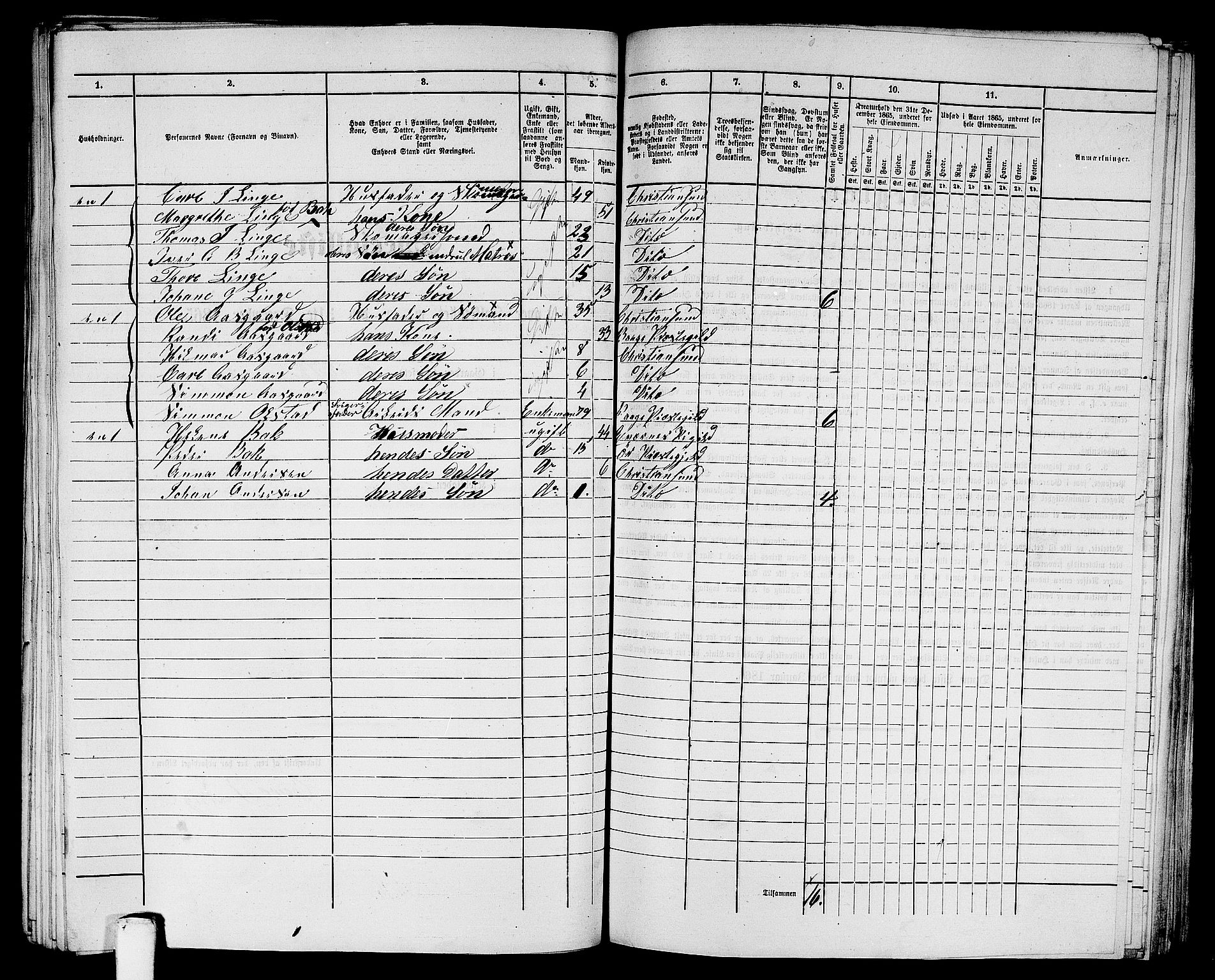 RA, 1865 census for Kristiansund/Kristiansund, 1865, p. 828