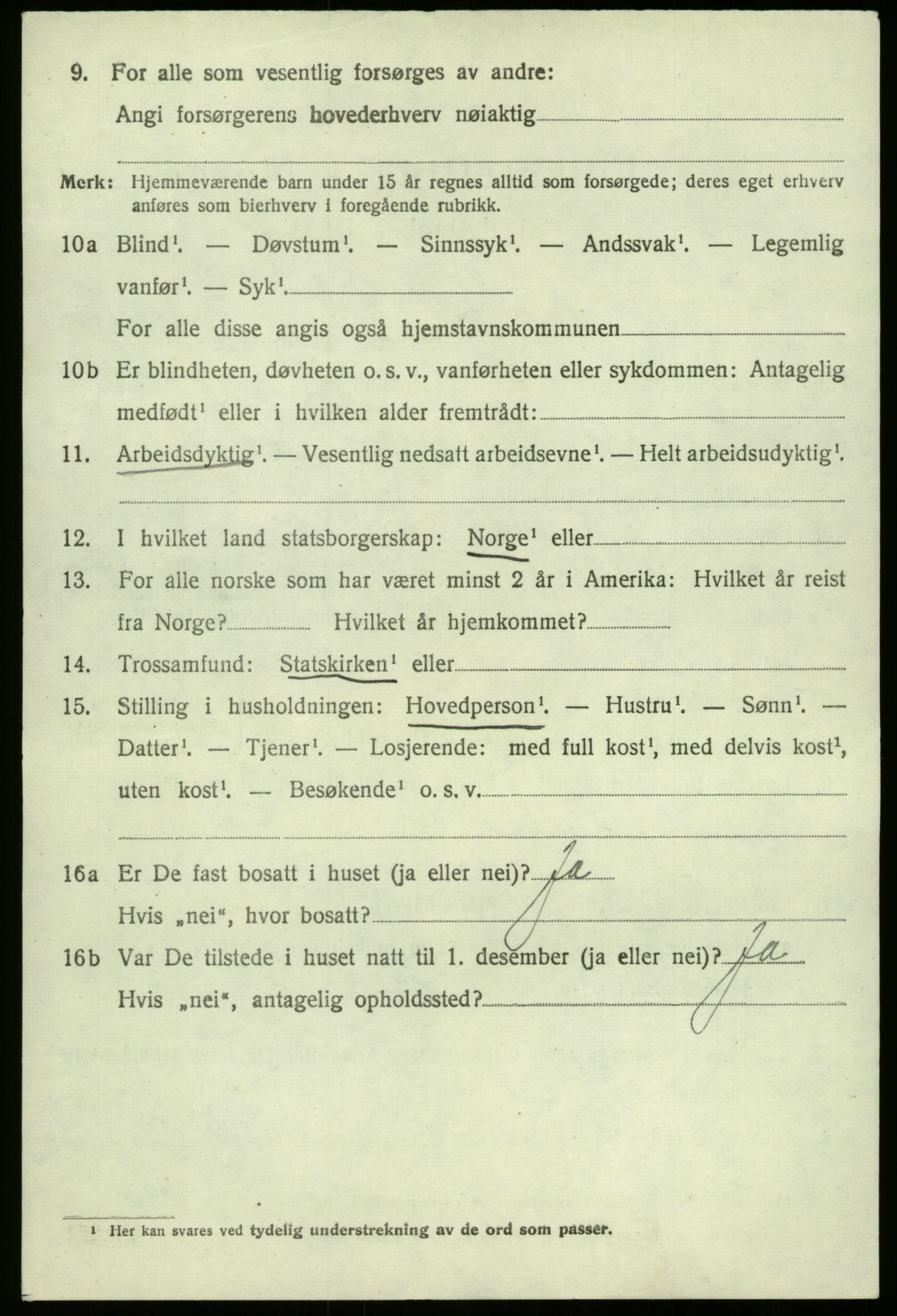 SAB, 1920 census for Lærdal, 1920, p. 2693