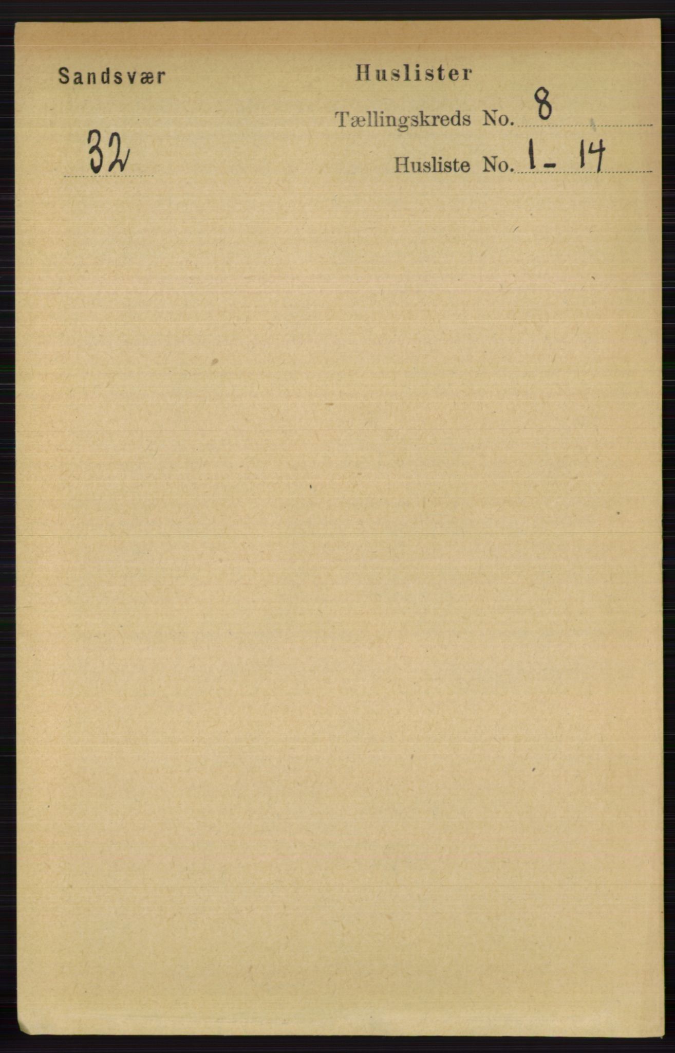RA, 1891 census for 0629 Sandsvær, 1891, p. 4266