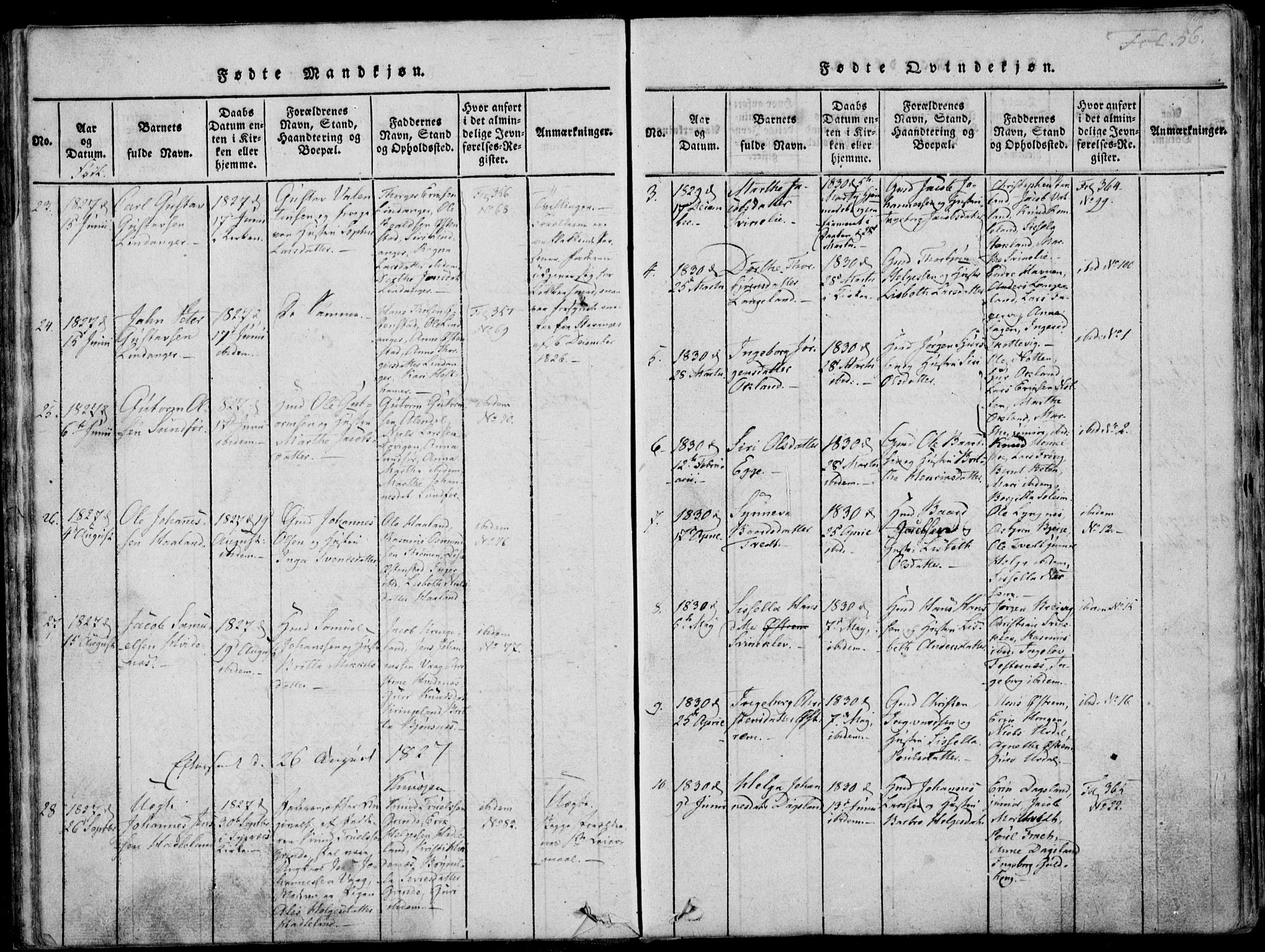 Skjold sokneprestkontor, AV/SAST-A-101847/H/Ha/Haa/L0003: Parish register (official) no. A 3, 1815-1835, p. 56