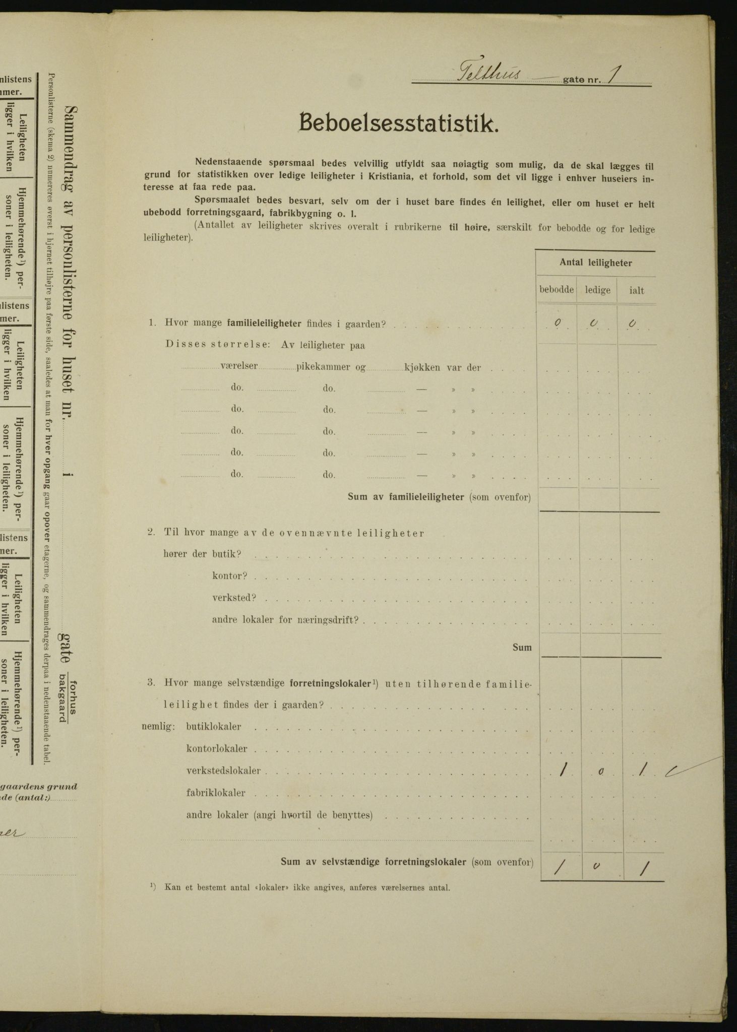 OBA, Municipal Census 1910 for Kristiania, 1910, p. 102151