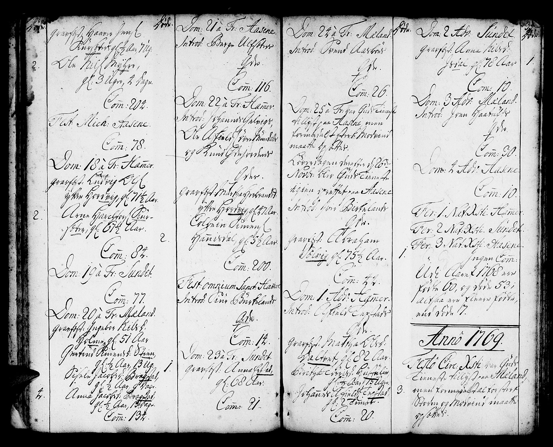 Hamre sokneprestembete, SAB/A-75501/H/Ha/Haa/Haaa/L0007: Parish register (official) no. A 7, 1762-1777, p. 35
