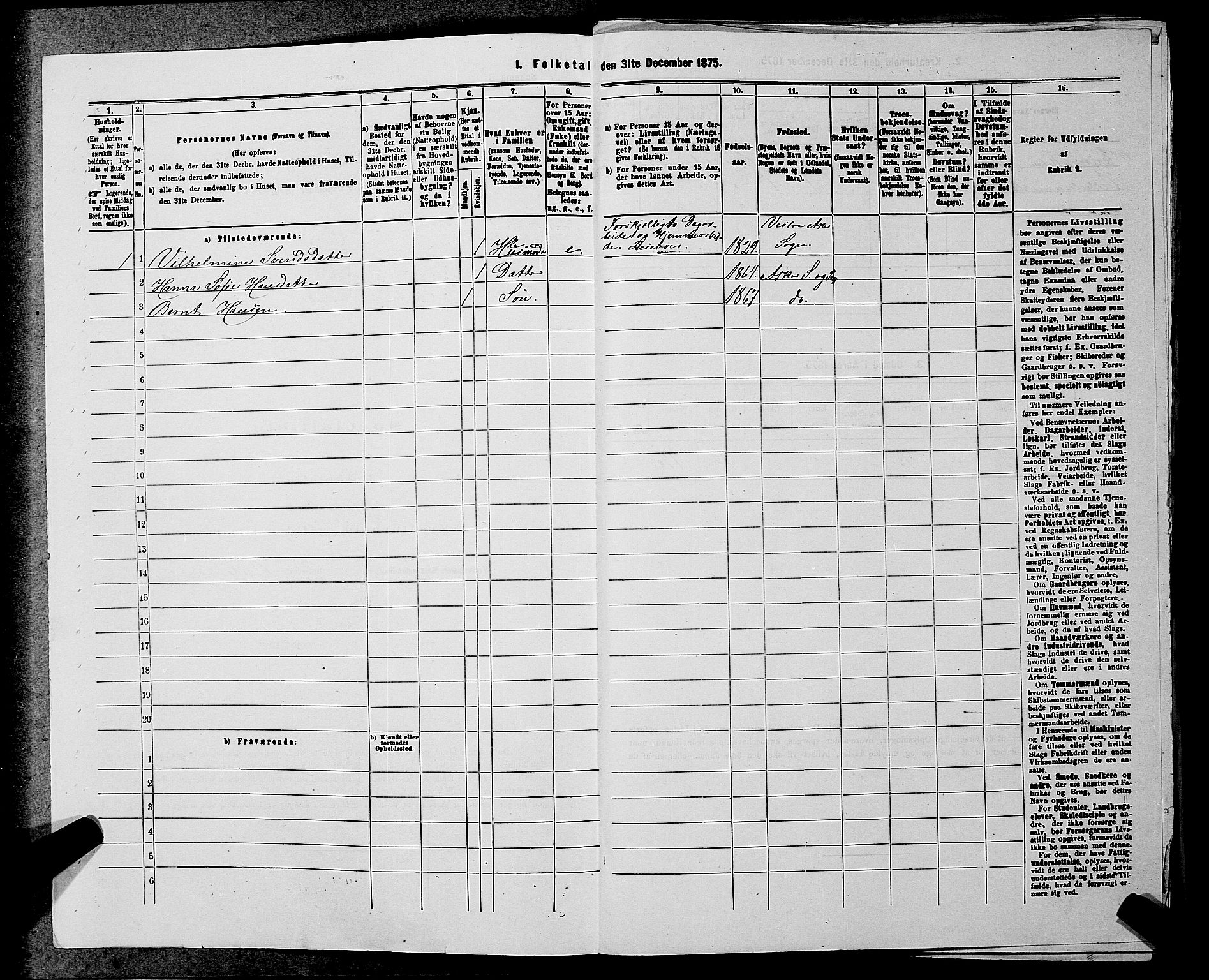 RA, 1875 census for 0220P Asker, 1875, p. 72