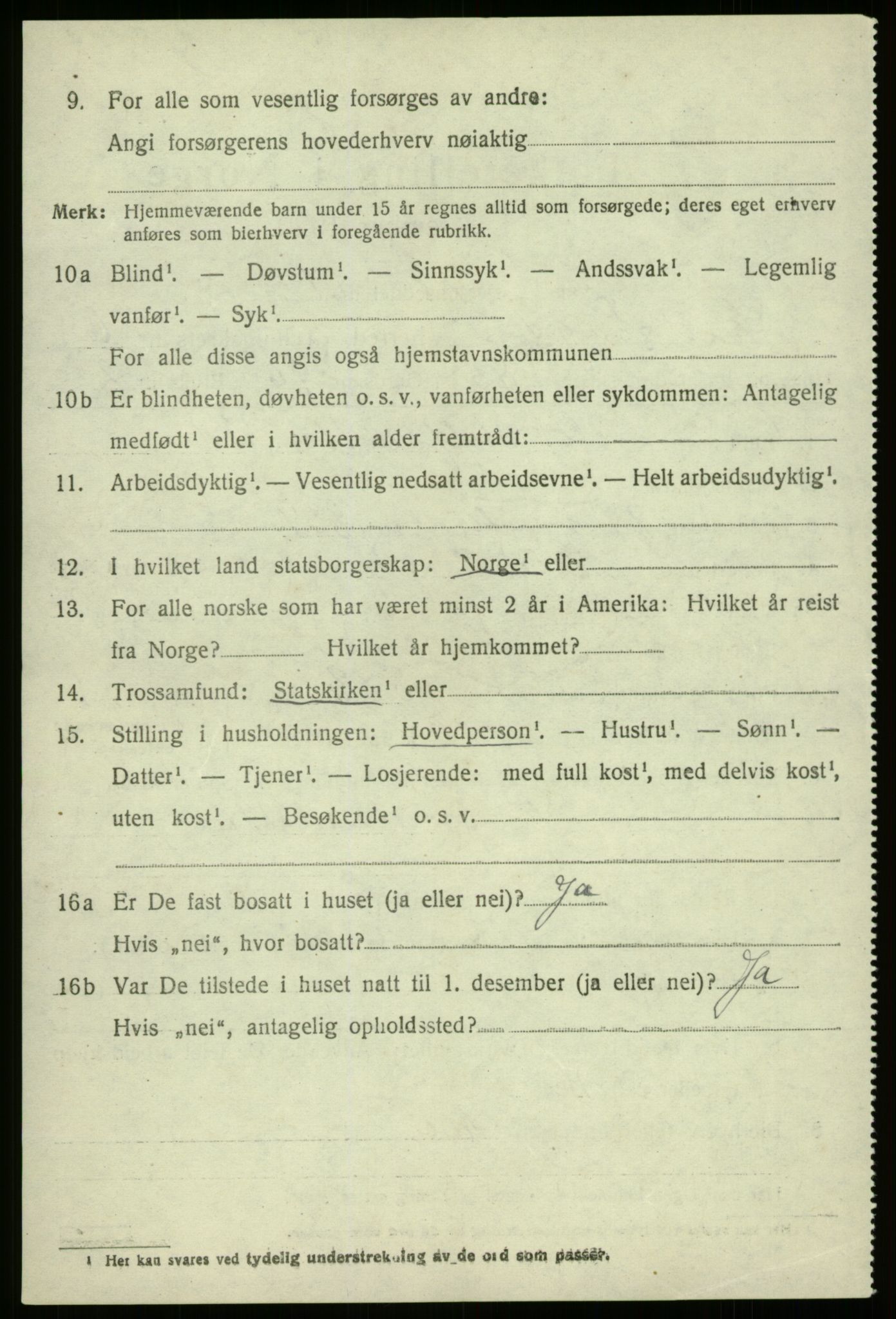 SAB, 1920 census for Eid, 1920, p. 3469